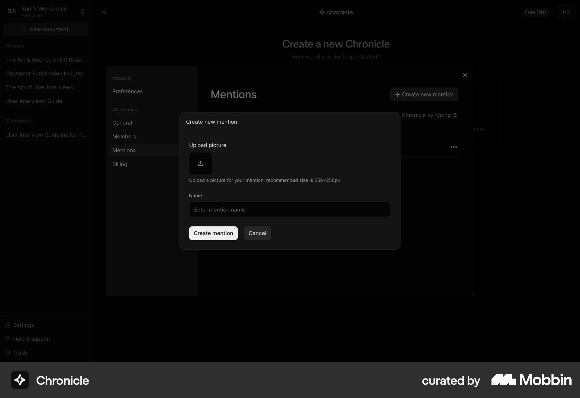 Chronicle Web Upload & Download screen