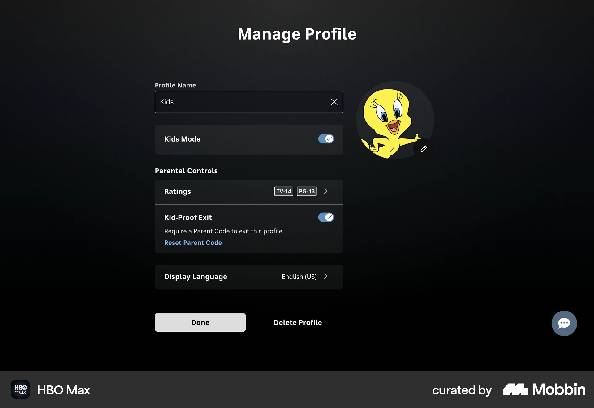 HBO Max Web Profile Updated | Mobbin