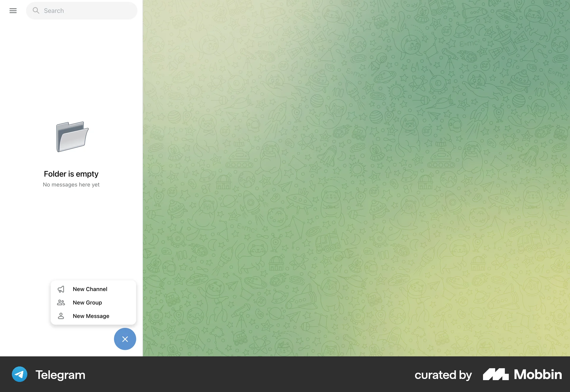 Telegram Web Communication App screen