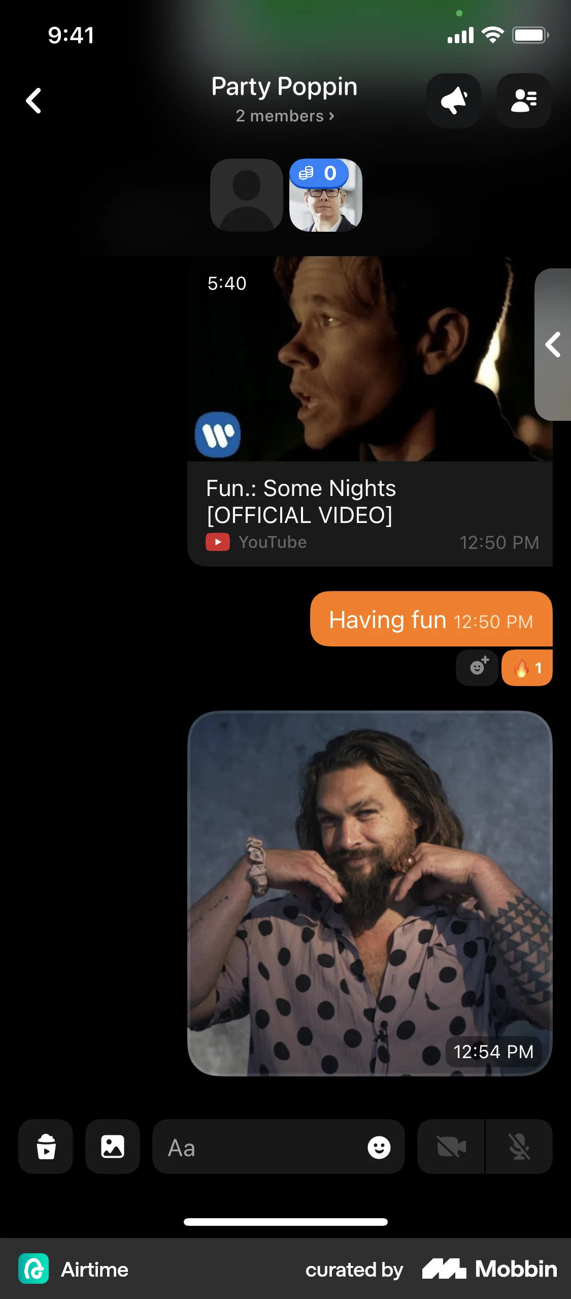 Airtime iOS Groups & Community screen