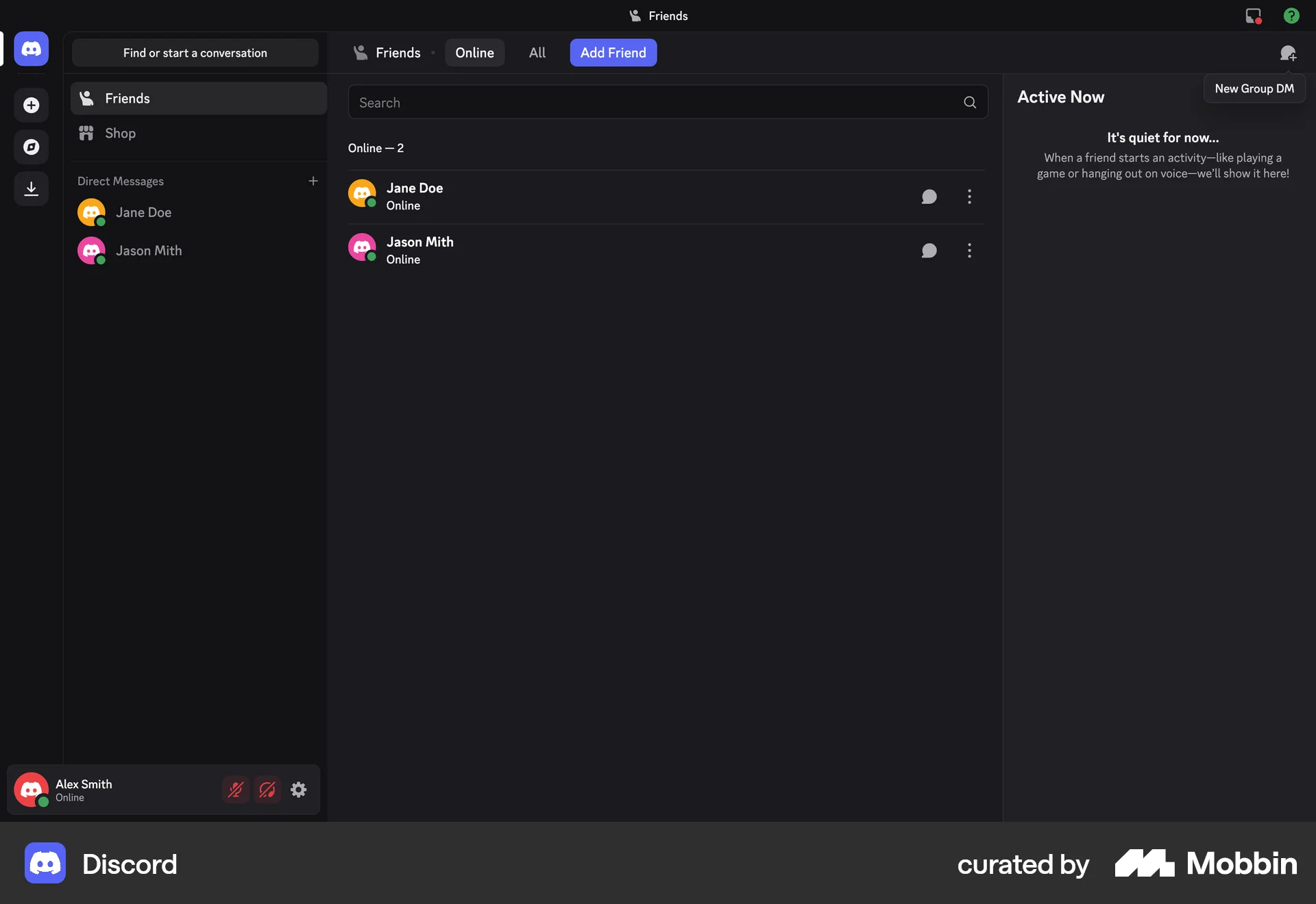 Discord Web Followers & Following screen