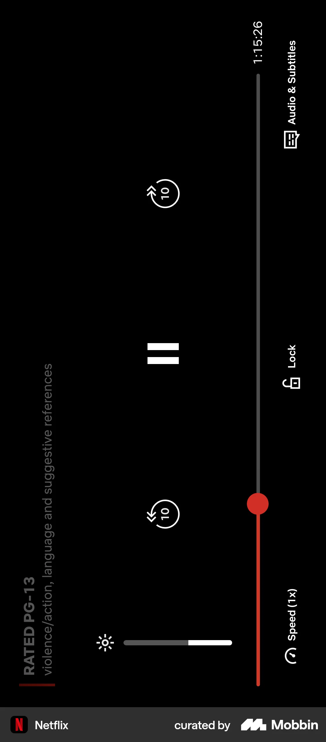 Netflix iOS Video Player screen