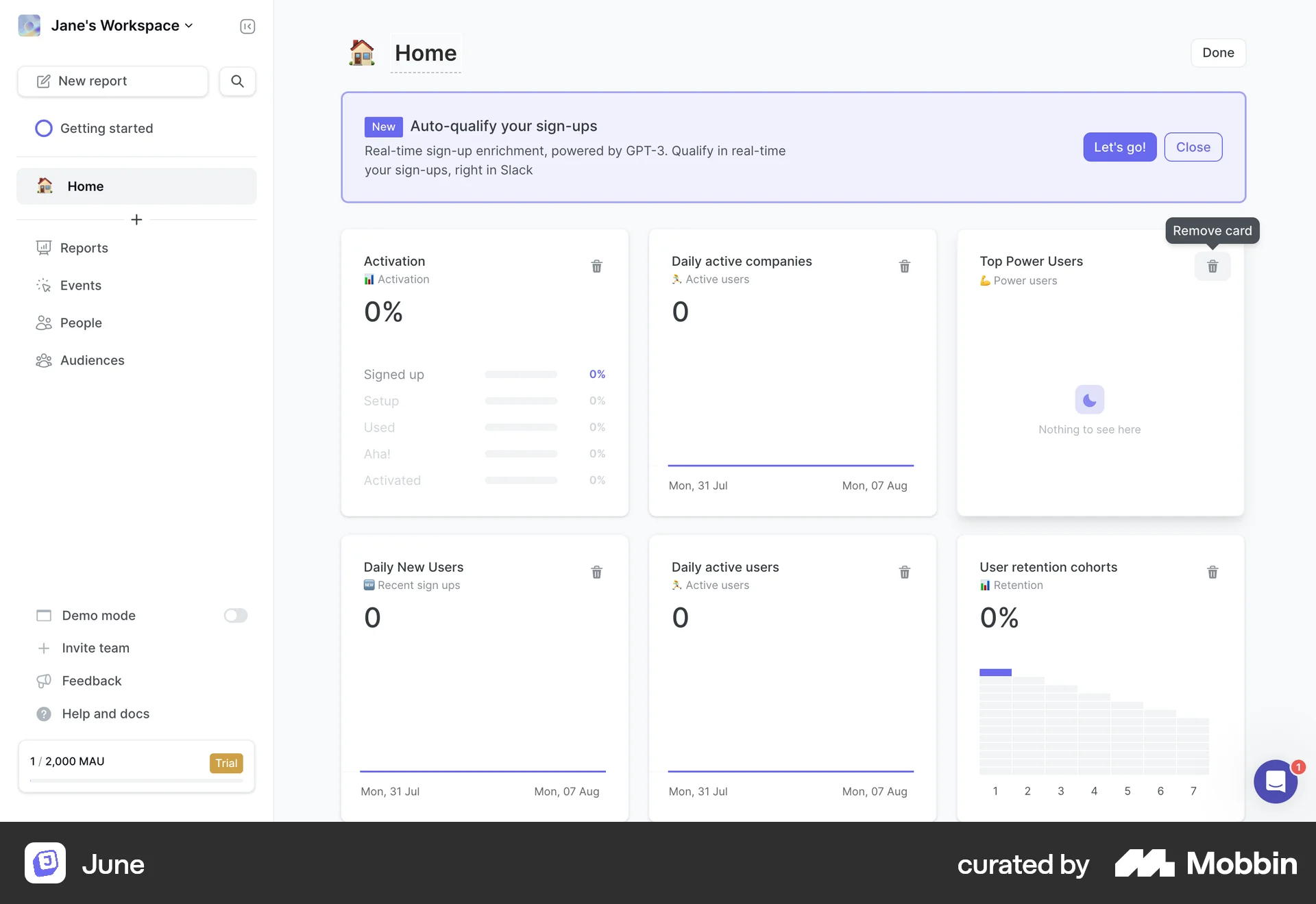June Web Delete screen