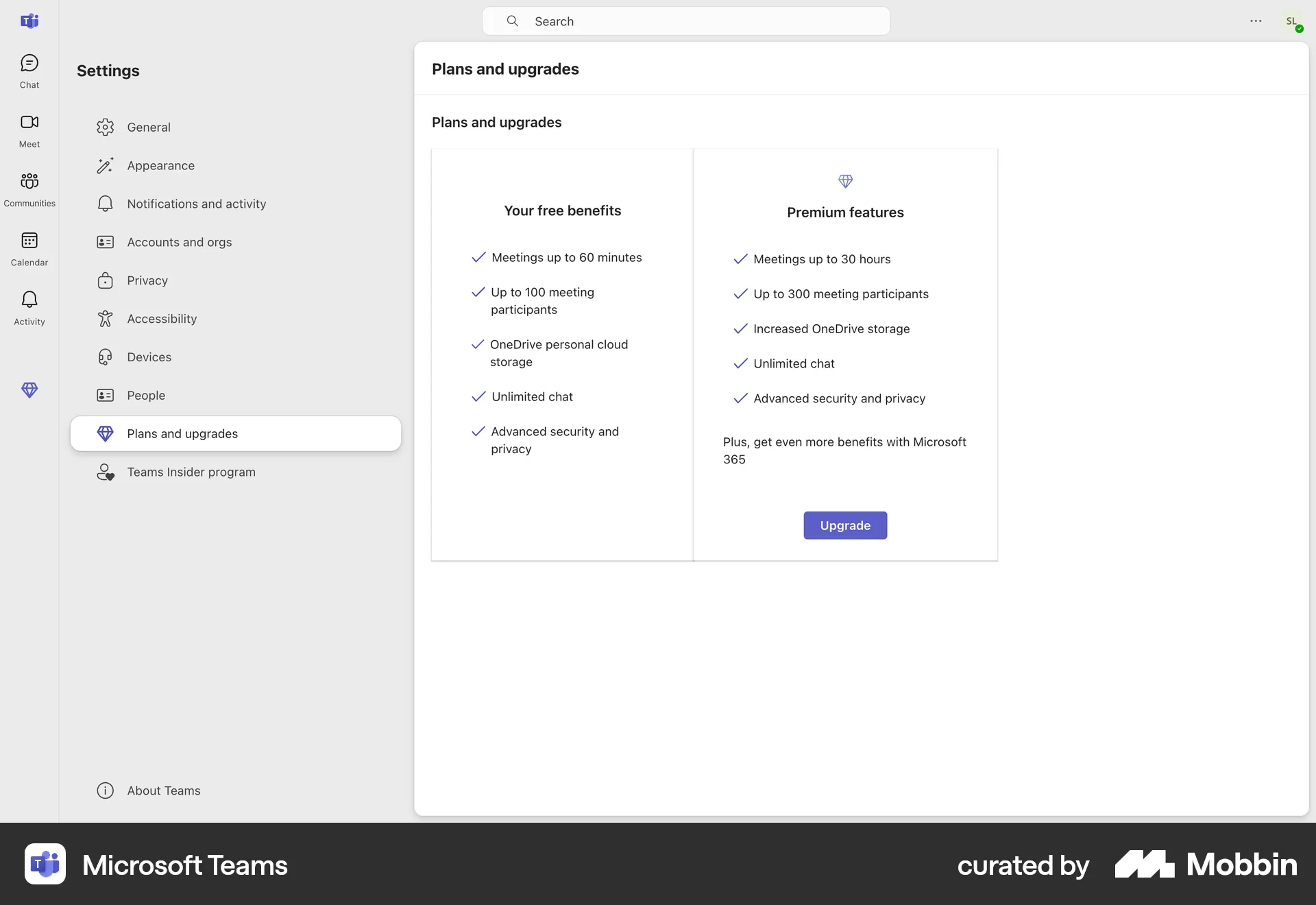 Microsoft Teams Web Billing screen