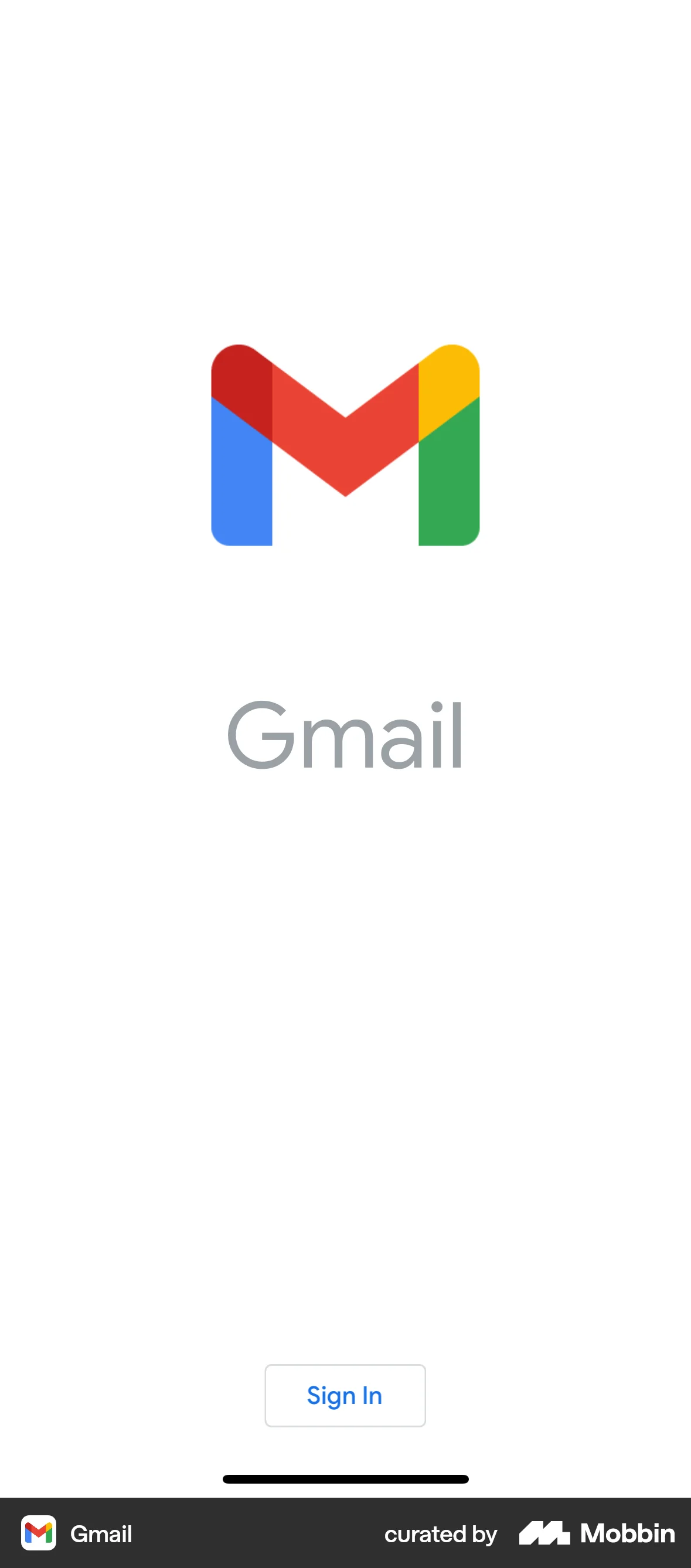 Gmail iOS Welcome & Get Started screen