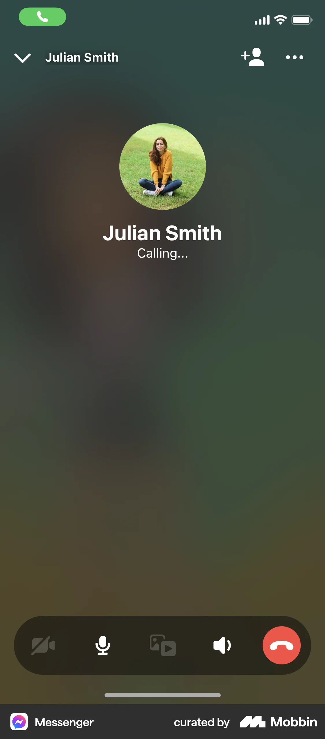 Messenger iOS Call screen