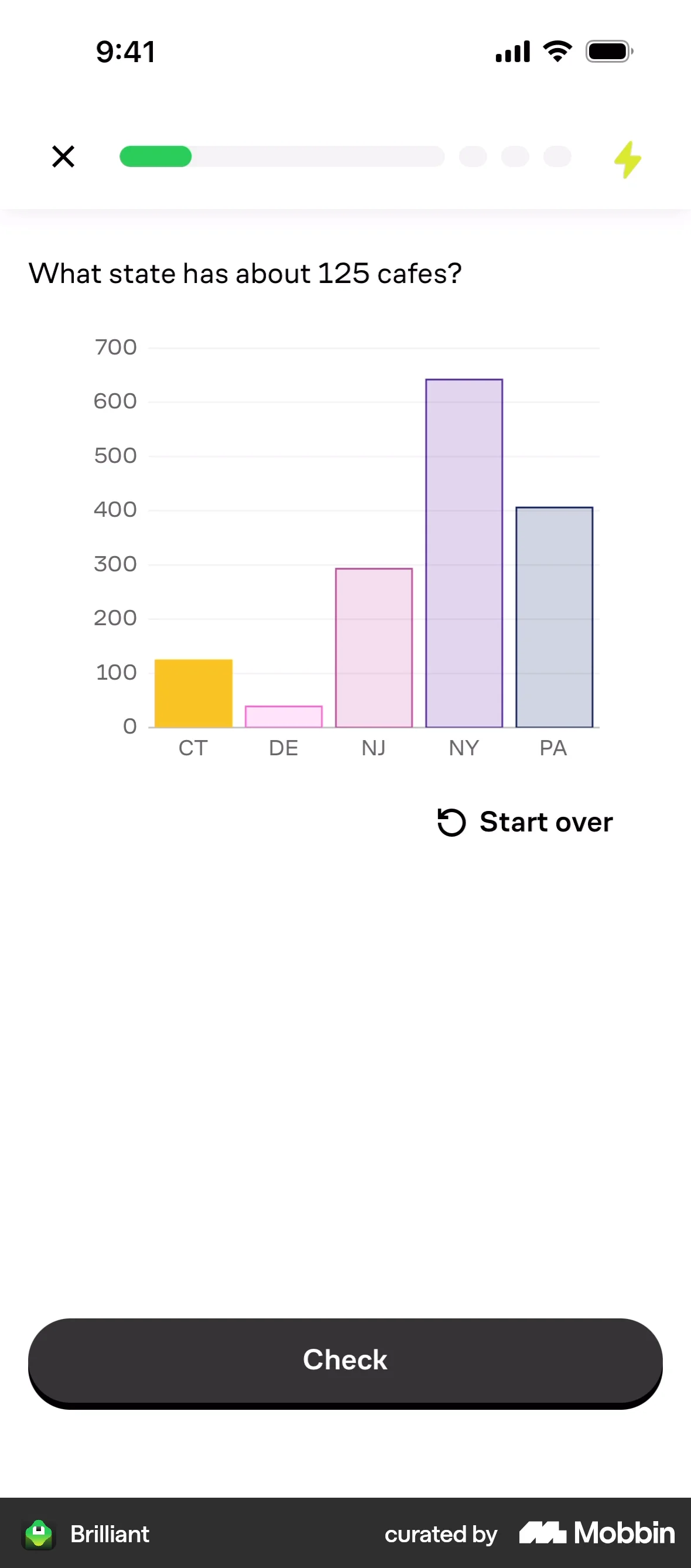 Brilliant iOS Game UI screen