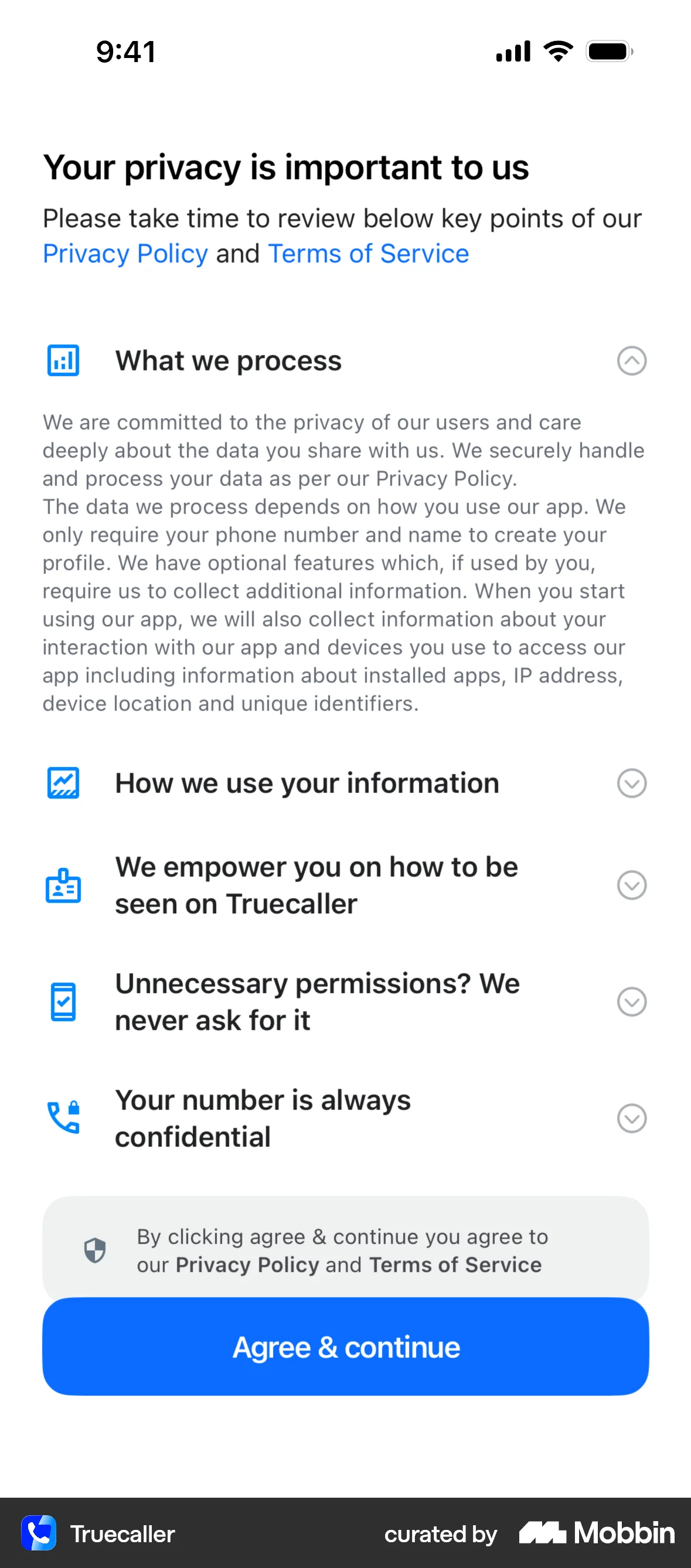 Truecaller Onboarding screen