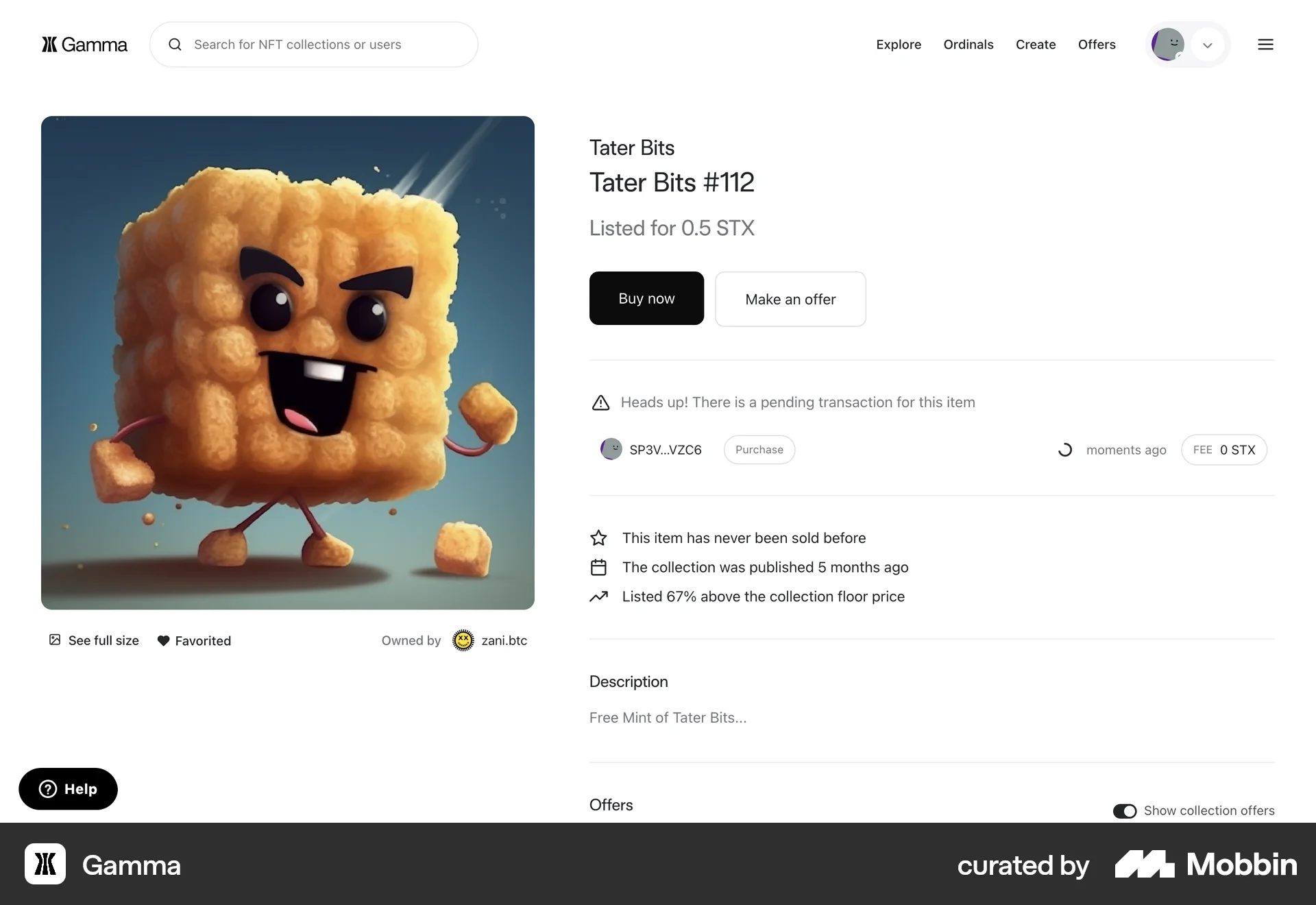 Gamma Web Favorite & Pin screen