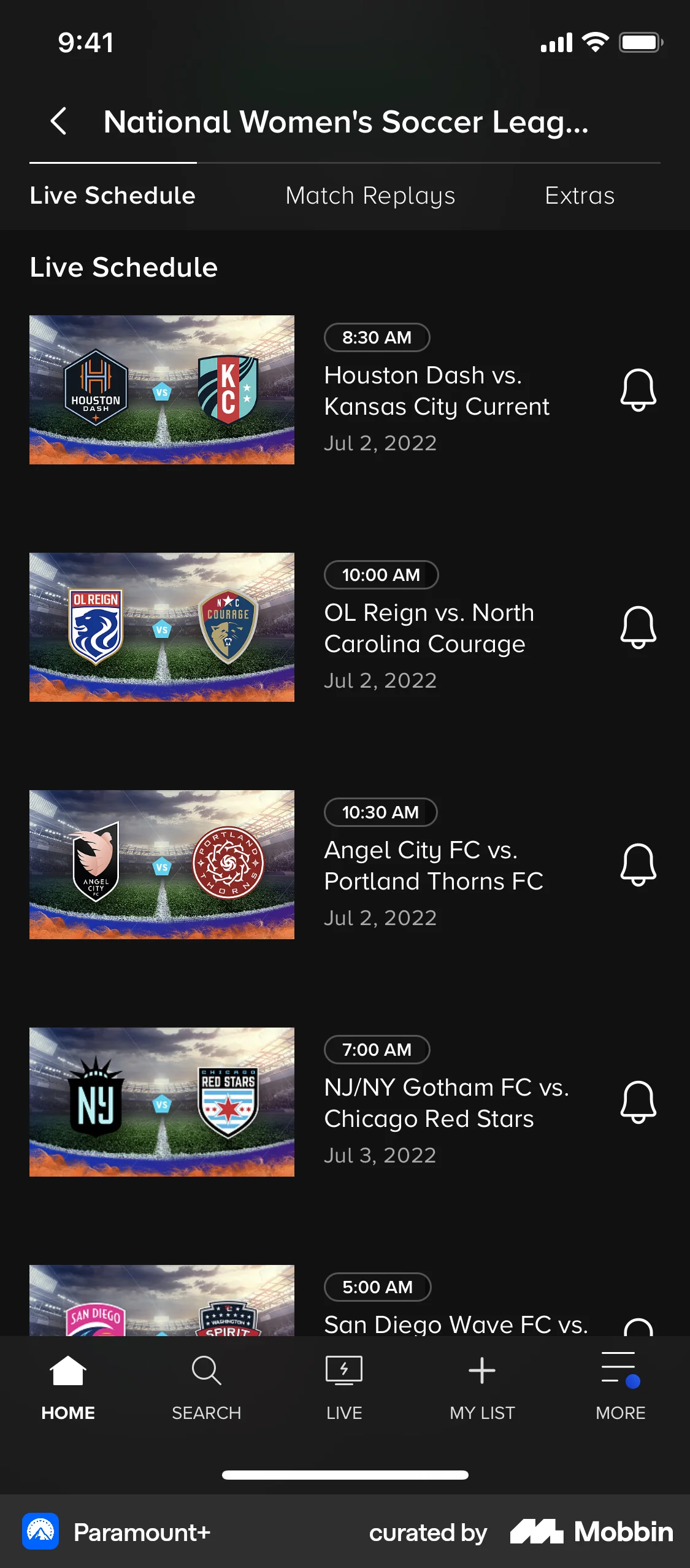 Paramount+ iOS TV Show & Movie Detail screen