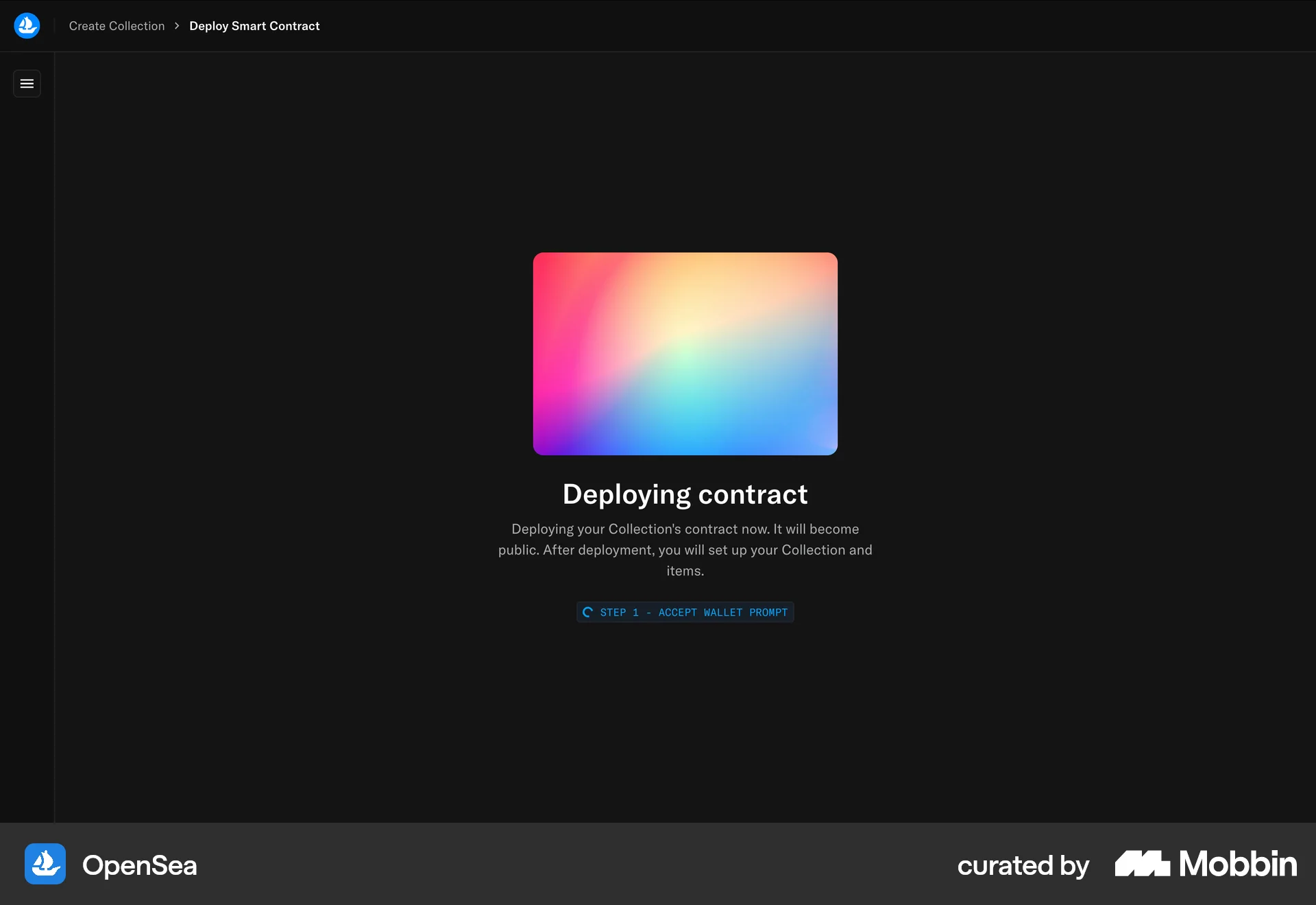 OpenSea Web Loading screen