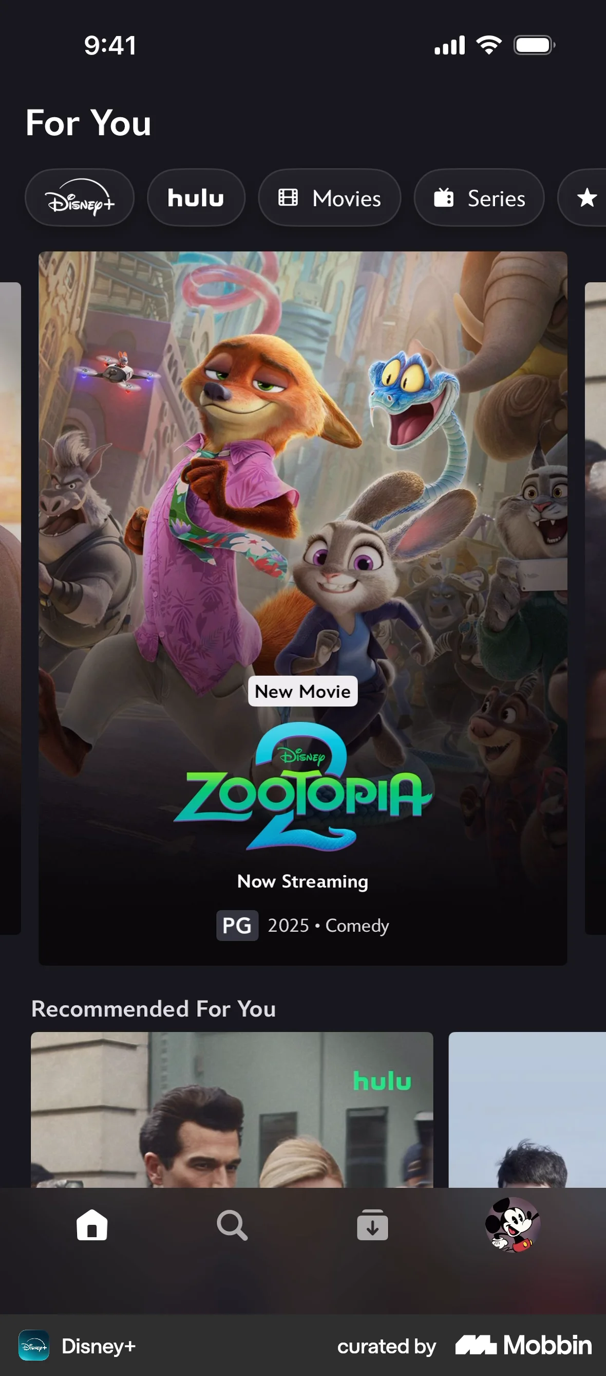 Disney+ screen