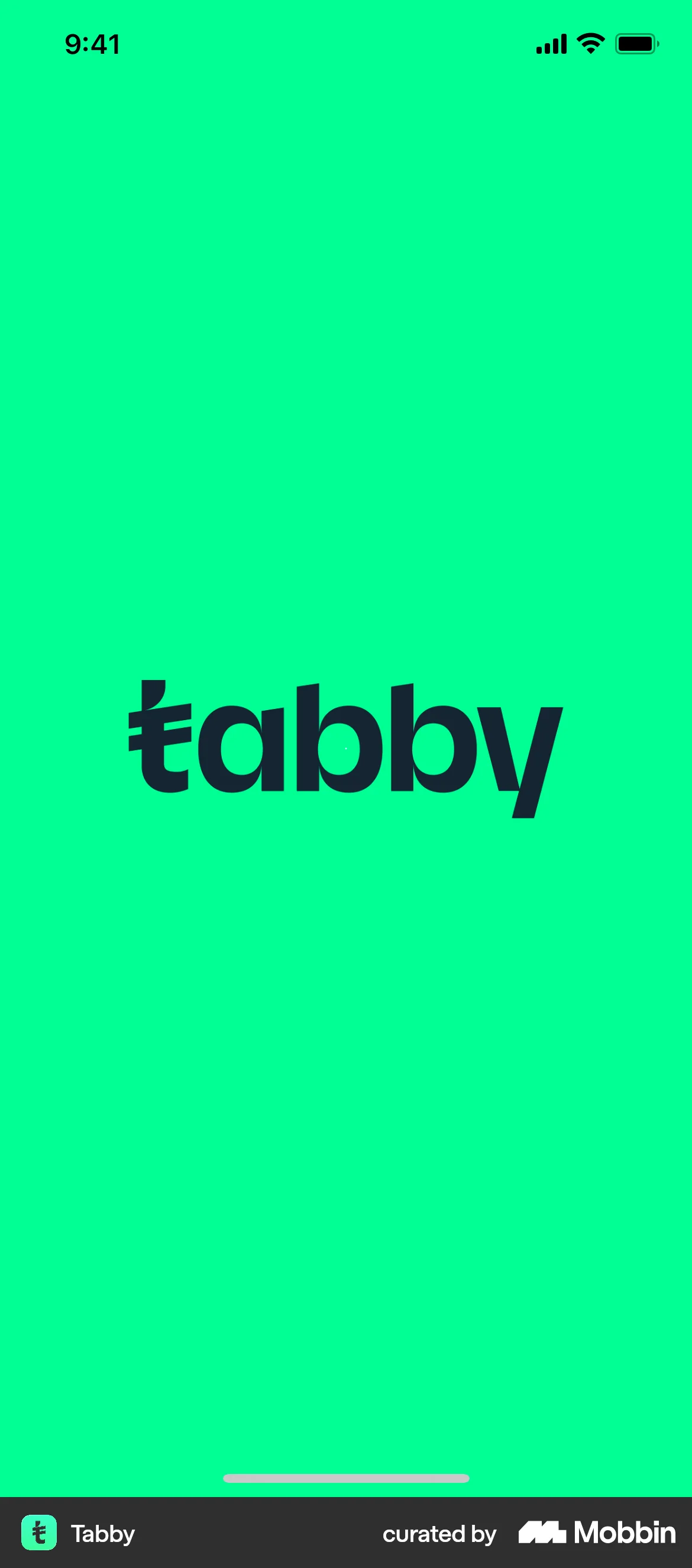 Tabby iOS Mobile App Design screen