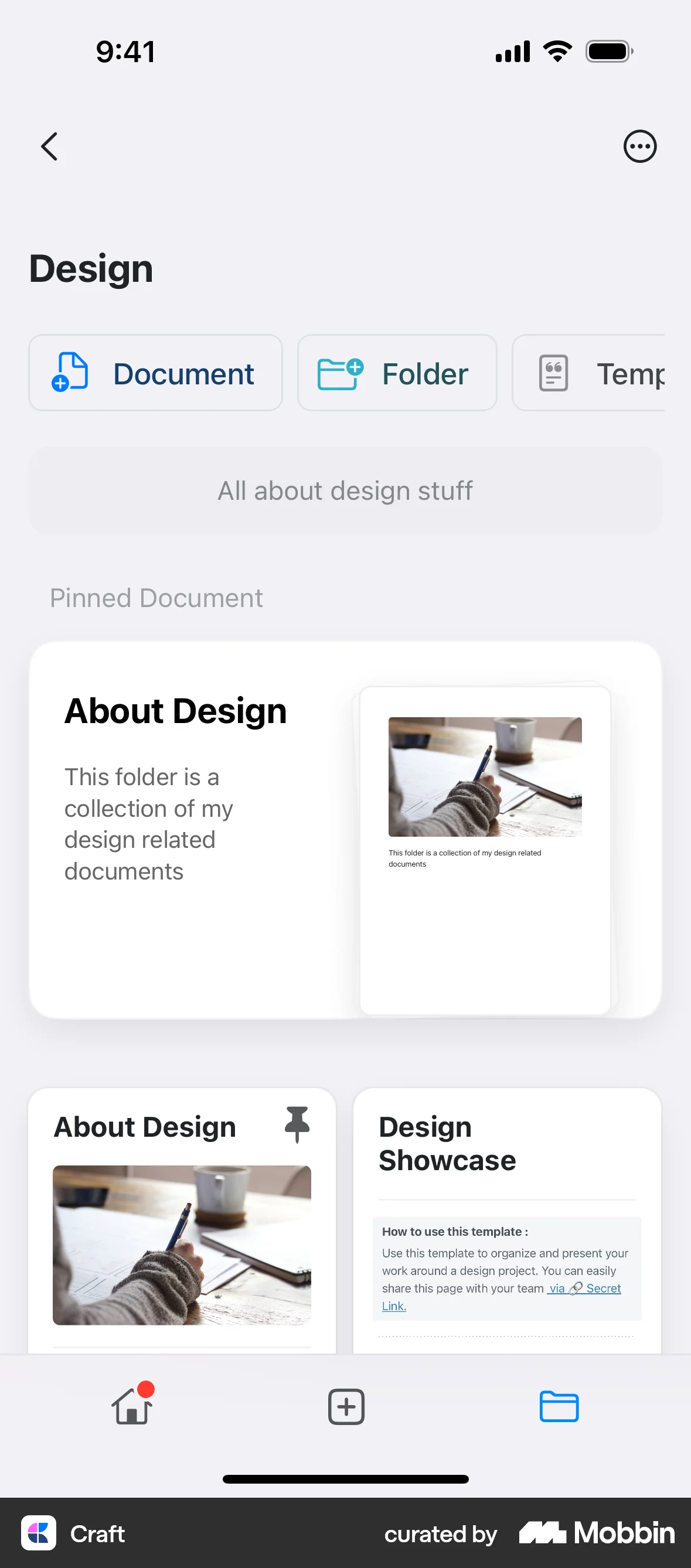 Craft iOS Favorite & Pin screen