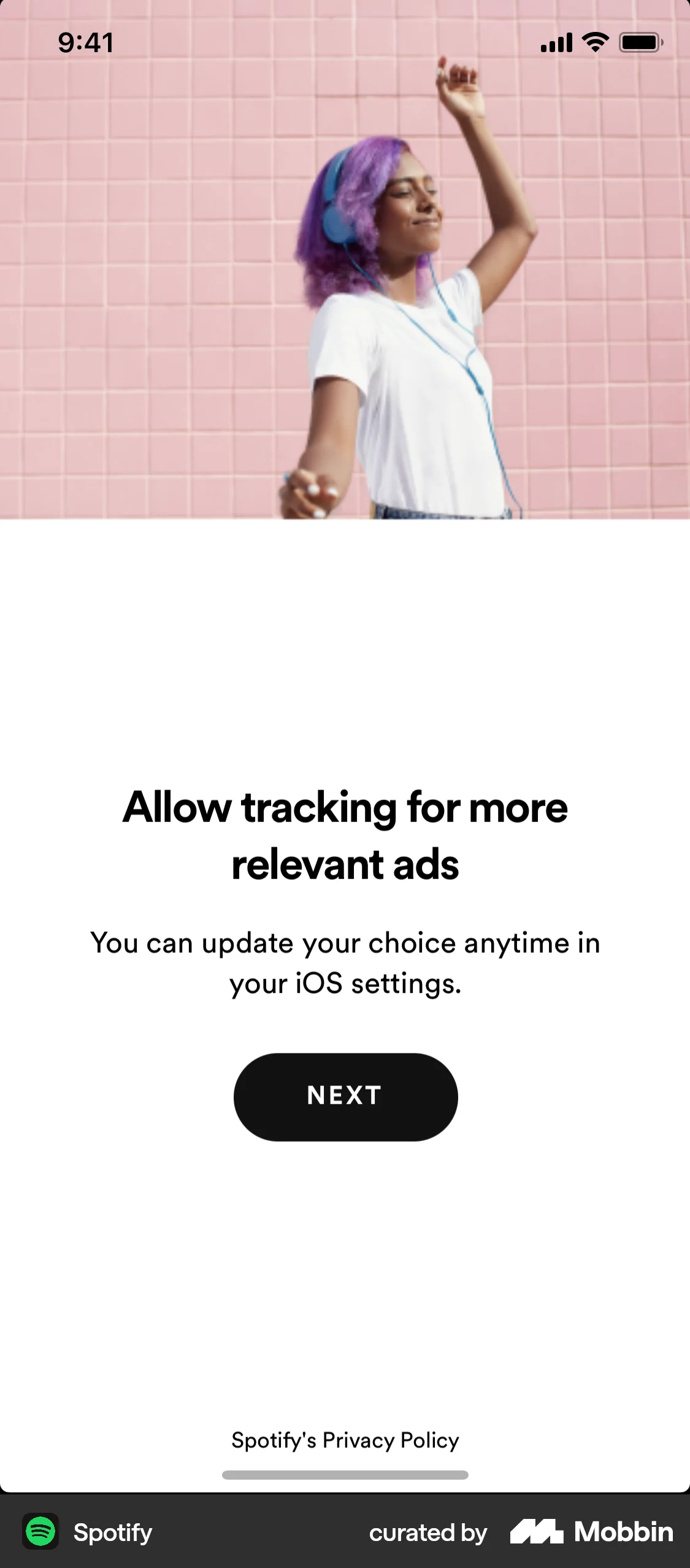 Spotify Onboarding screen