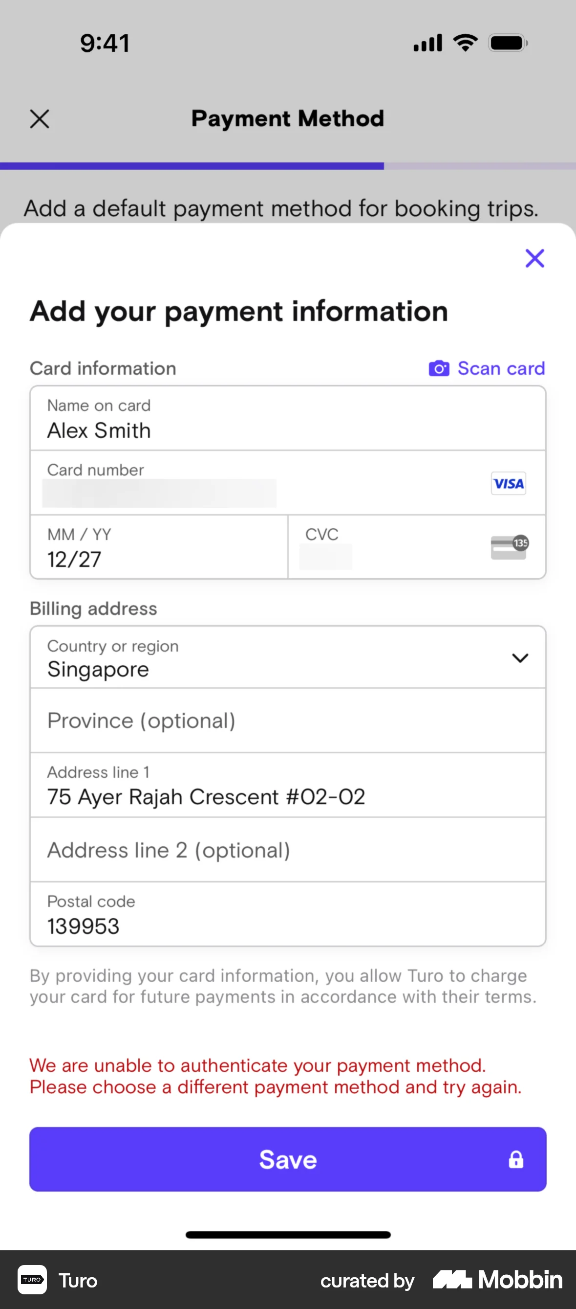 Turo iOS Error screen
