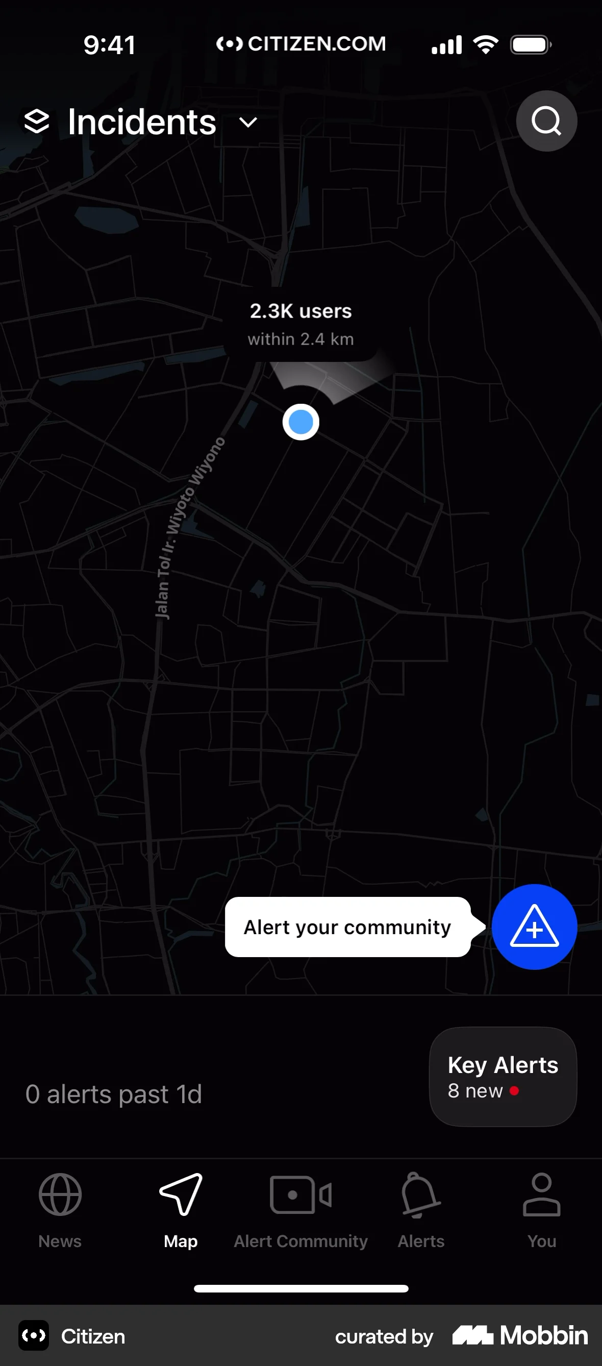 Citizen iOS Guided Tour & Tutorial screen