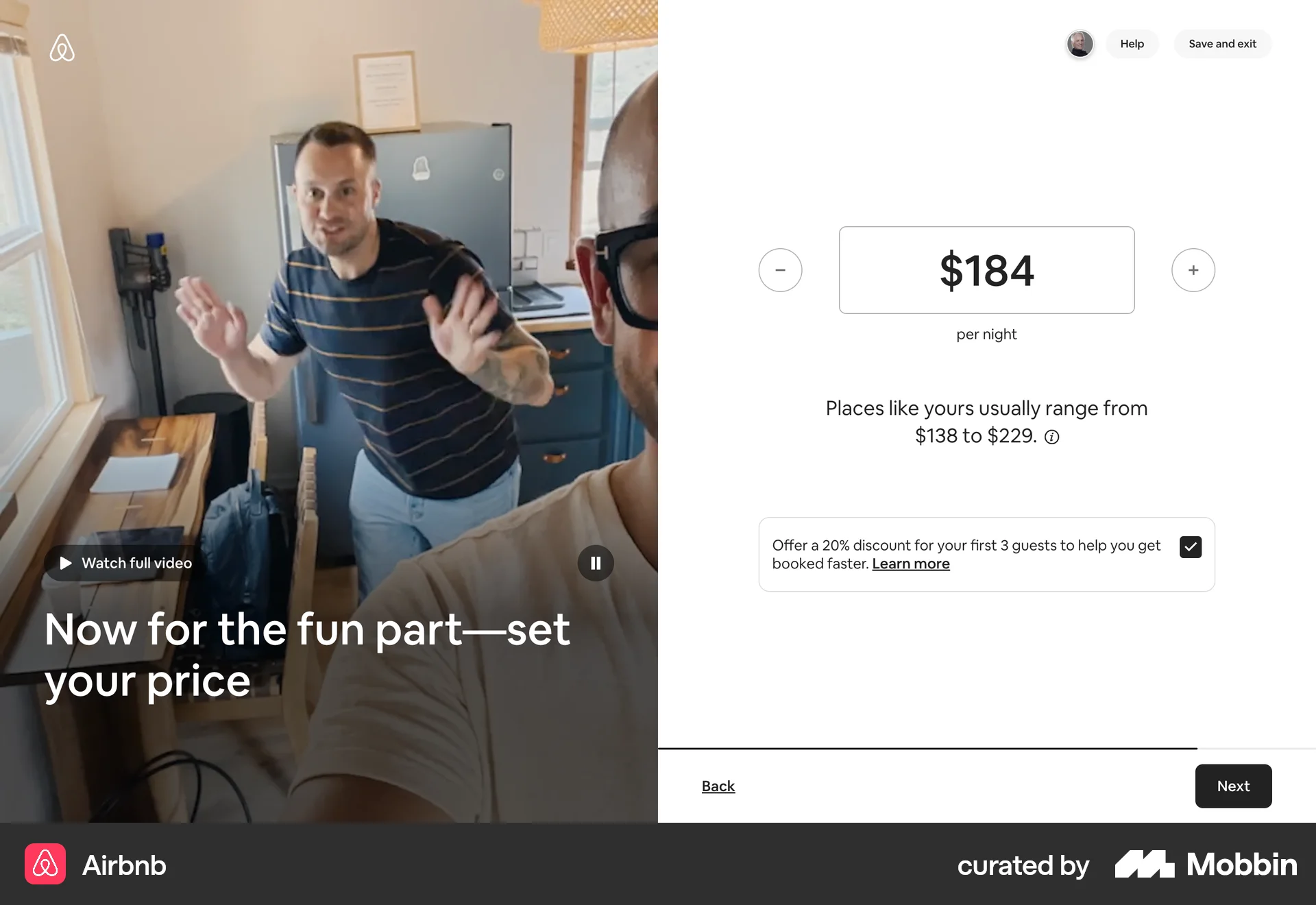Airbnb Web screen containing Checkbox UI element