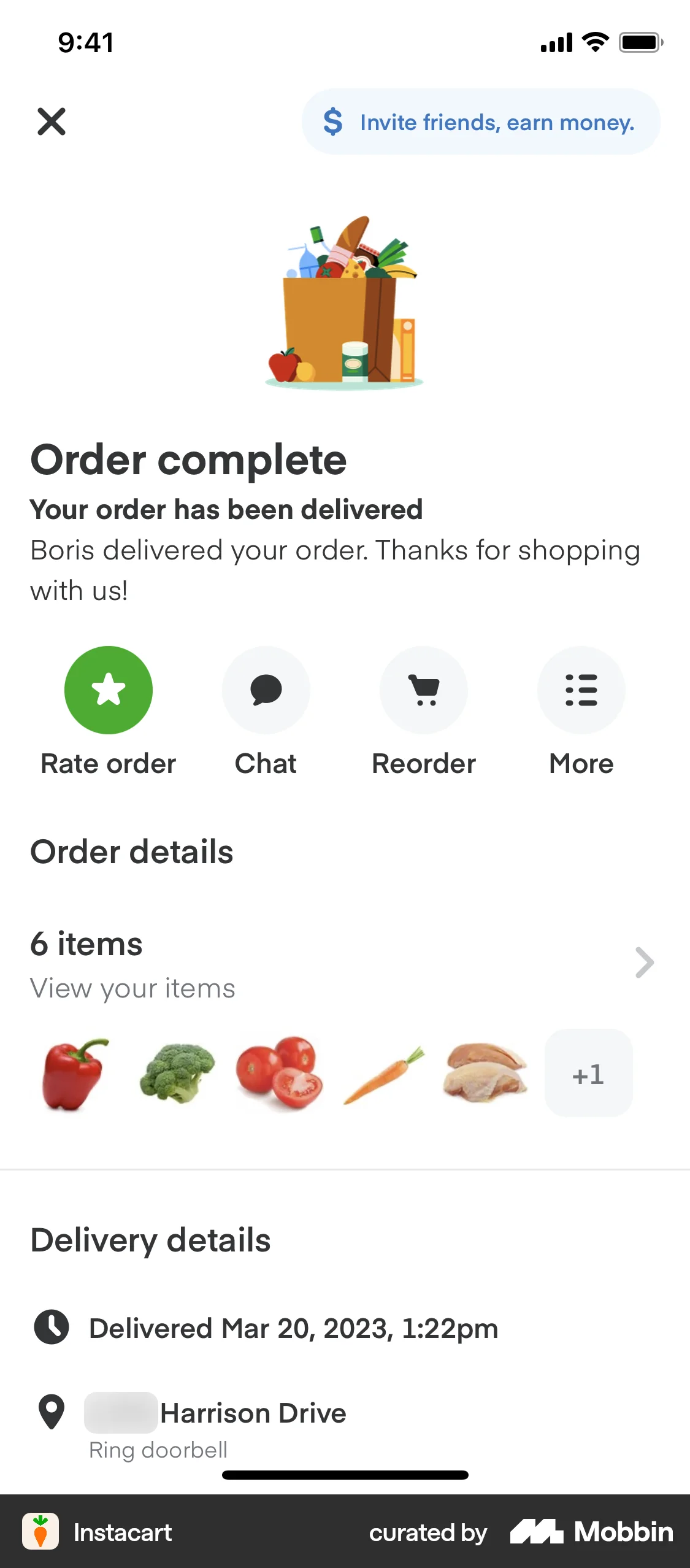 Instacart iOS Order History screen