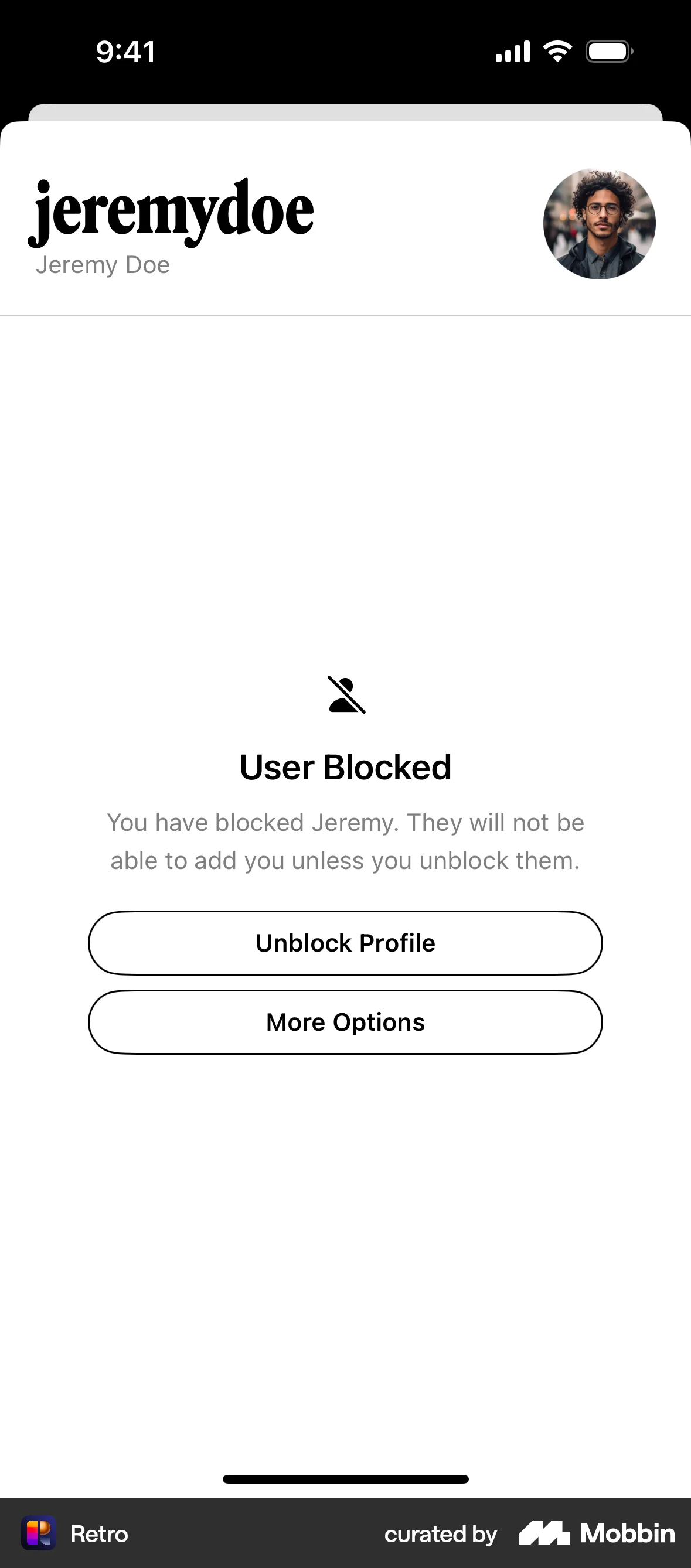 Retro iOS Ban & Block screen