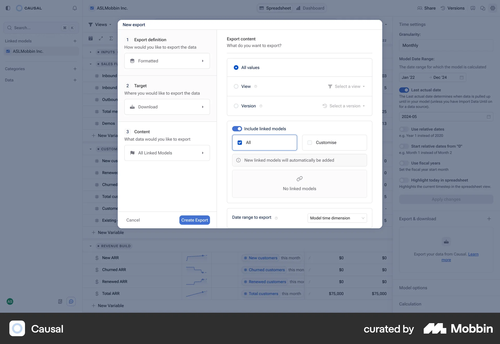 Causal Web screen containing Radio Button UI element