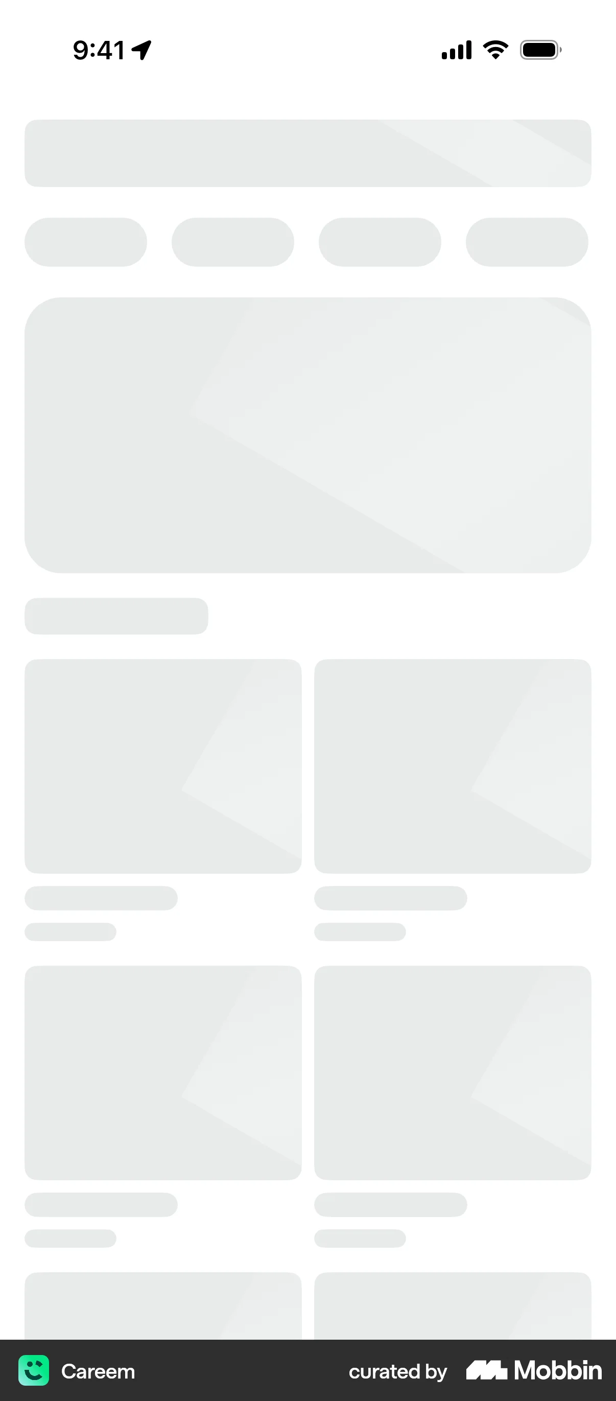 Careem iOS screen containing Skeleton UI element