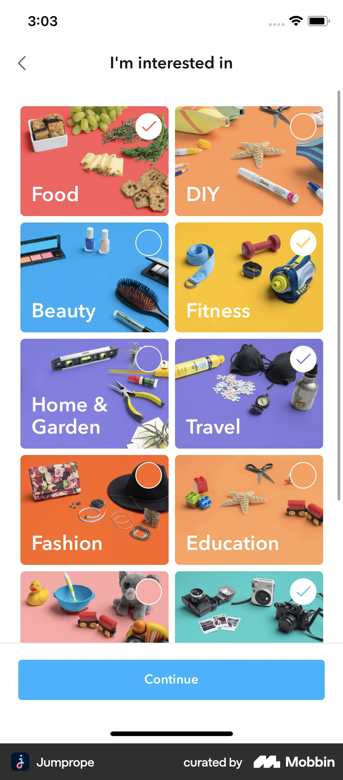 Jumprope iOS Photo & Video App screen