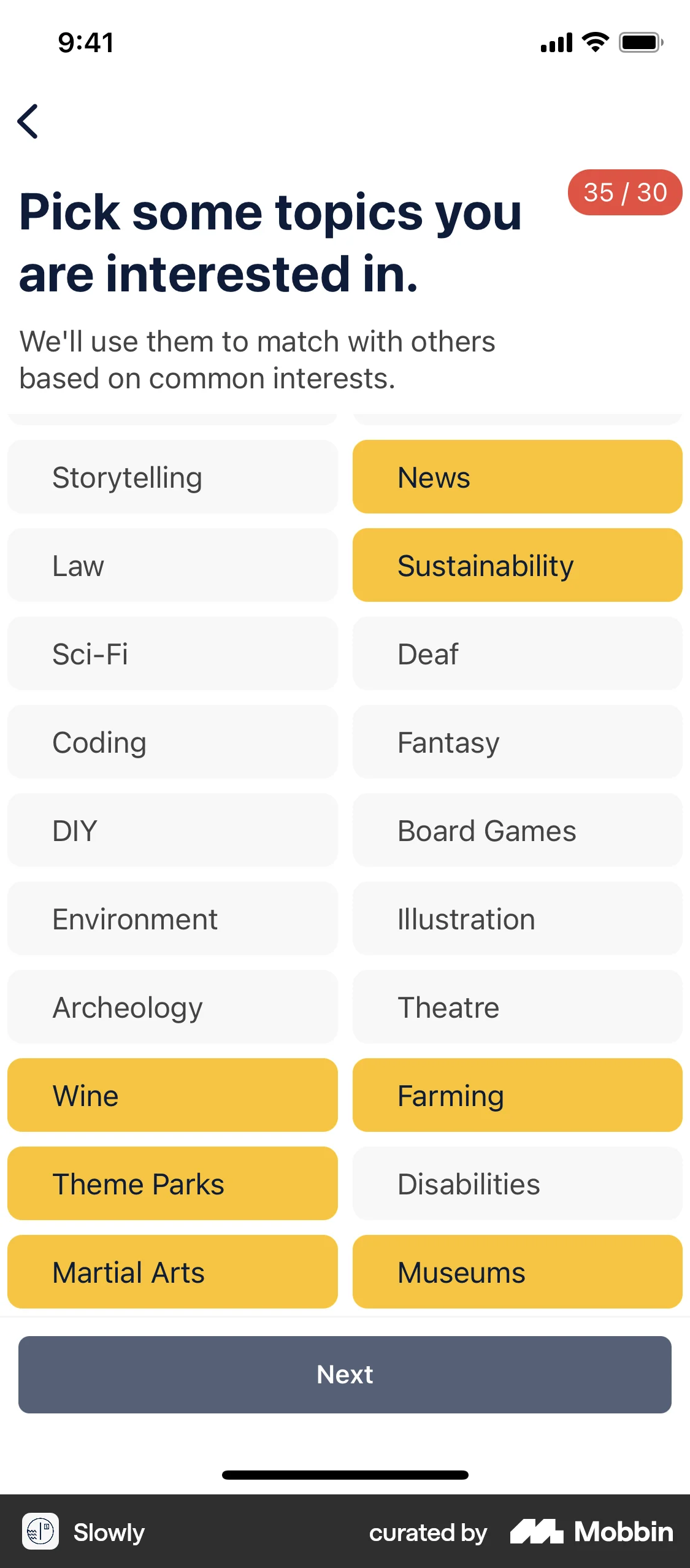 Slowly iOS Error screen