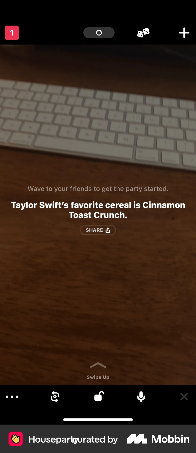 Houseparty iOS Reminder screen