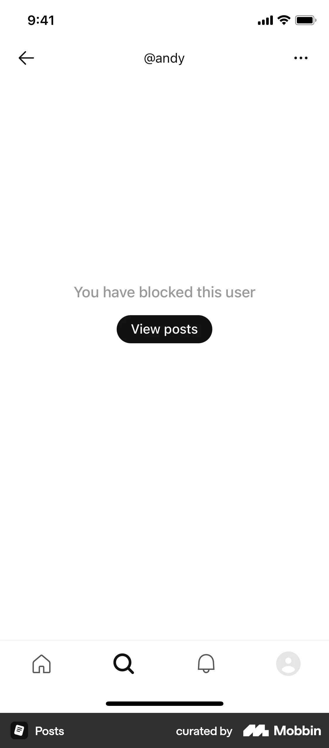 Posts iOS Ban & Block screen