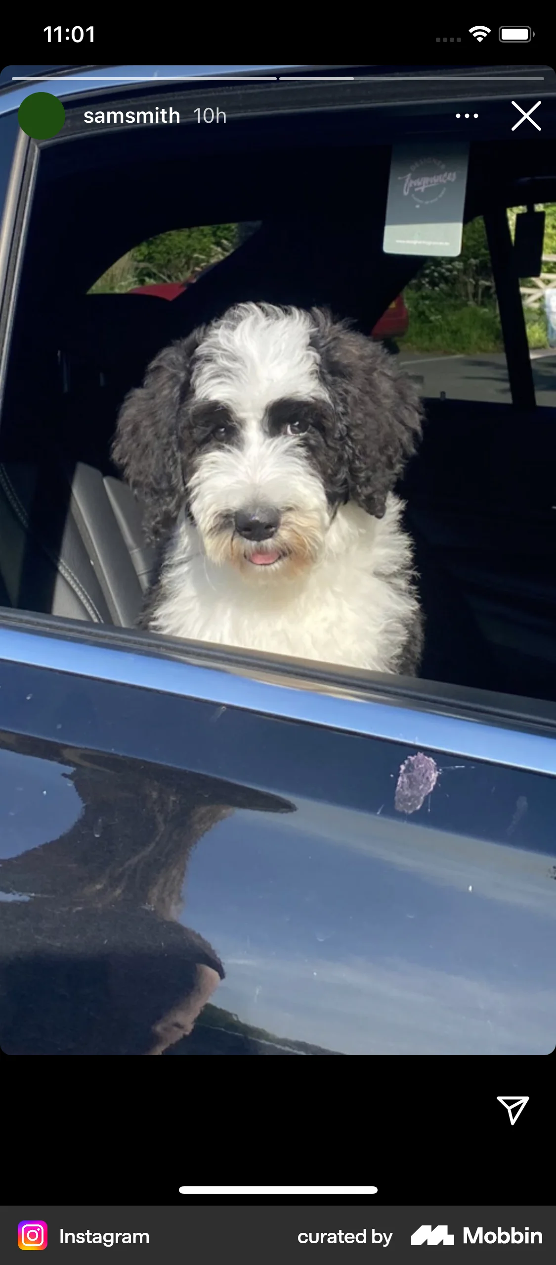 Instagram iOS Stories screen