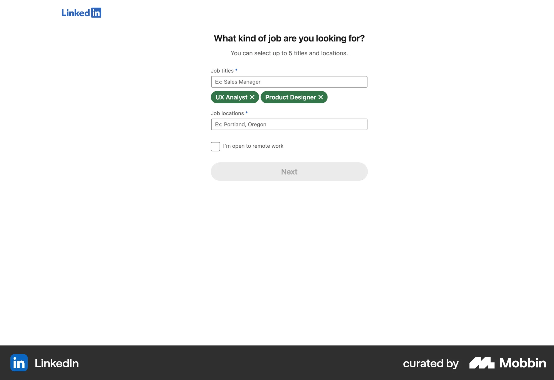 LinkedIn Web Jobs & Recruitment App screen