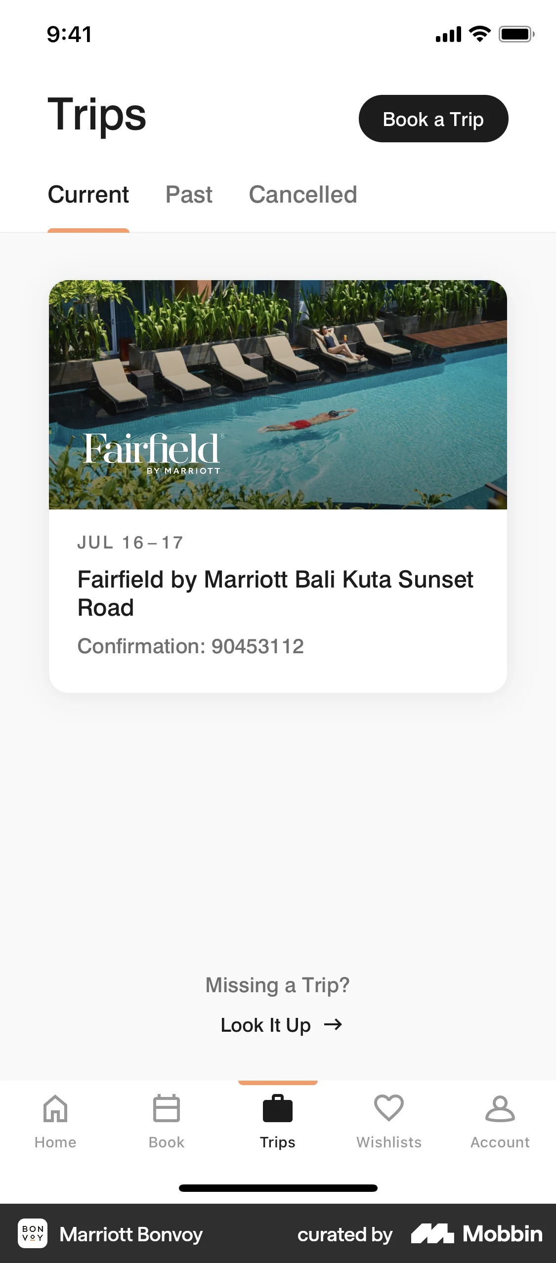 Marriott Bonvoy screen