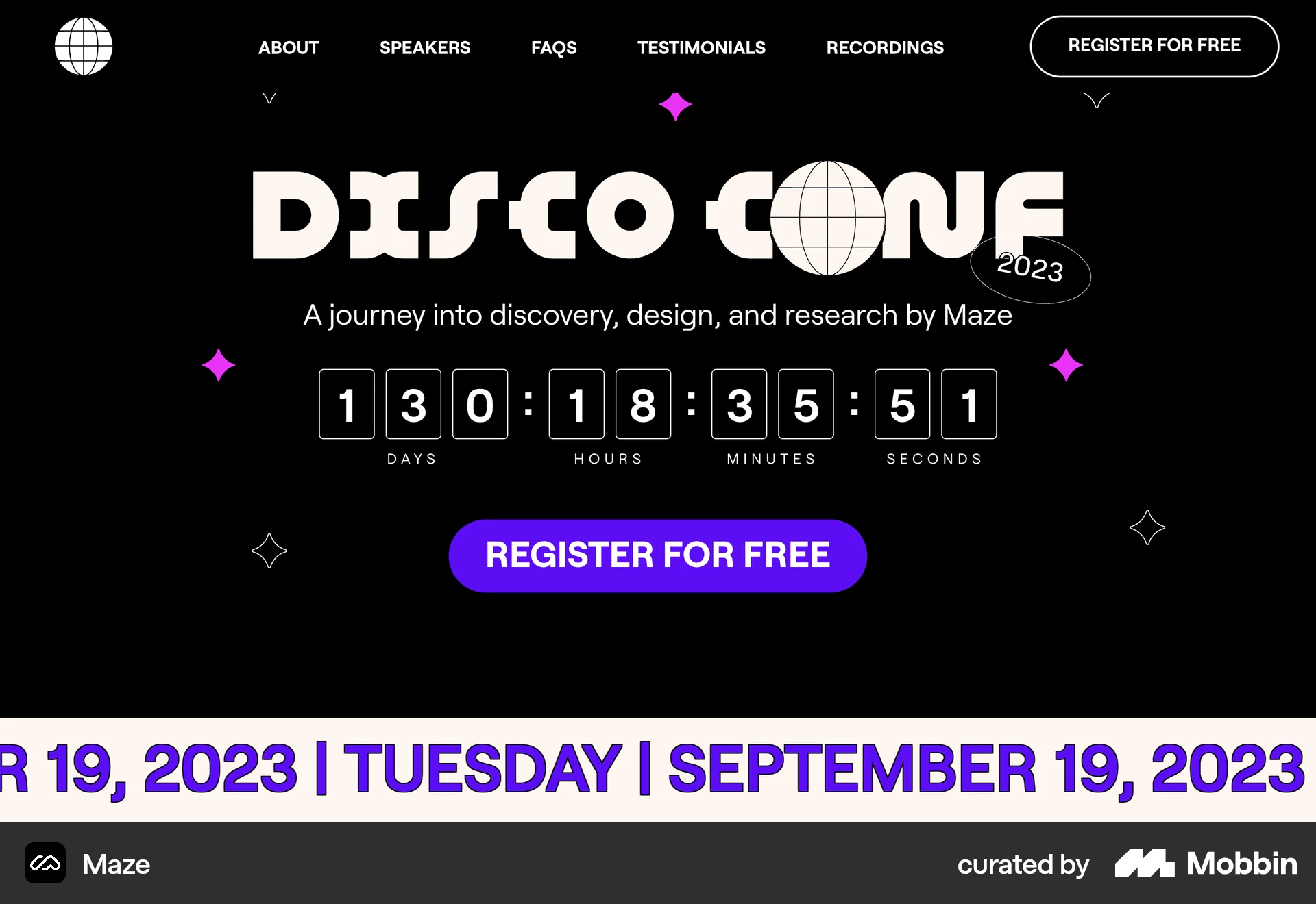 Maze Web Timer & Clock screen