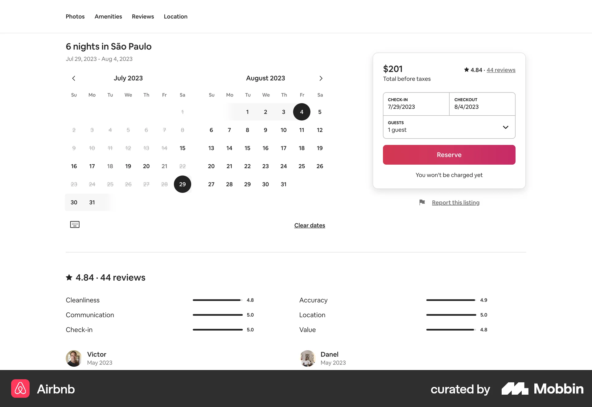 Airbnb Web Real Estate App screen