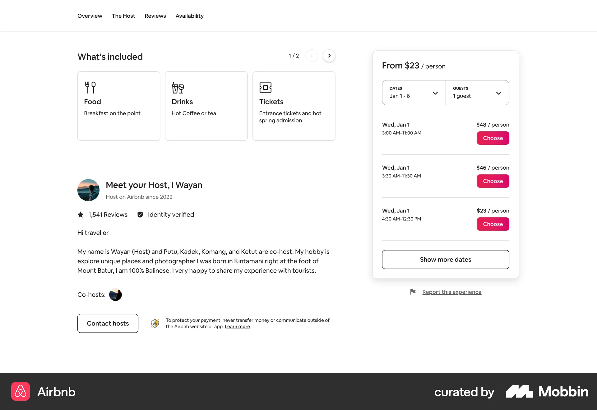 Airbnb Web Product Detail screen