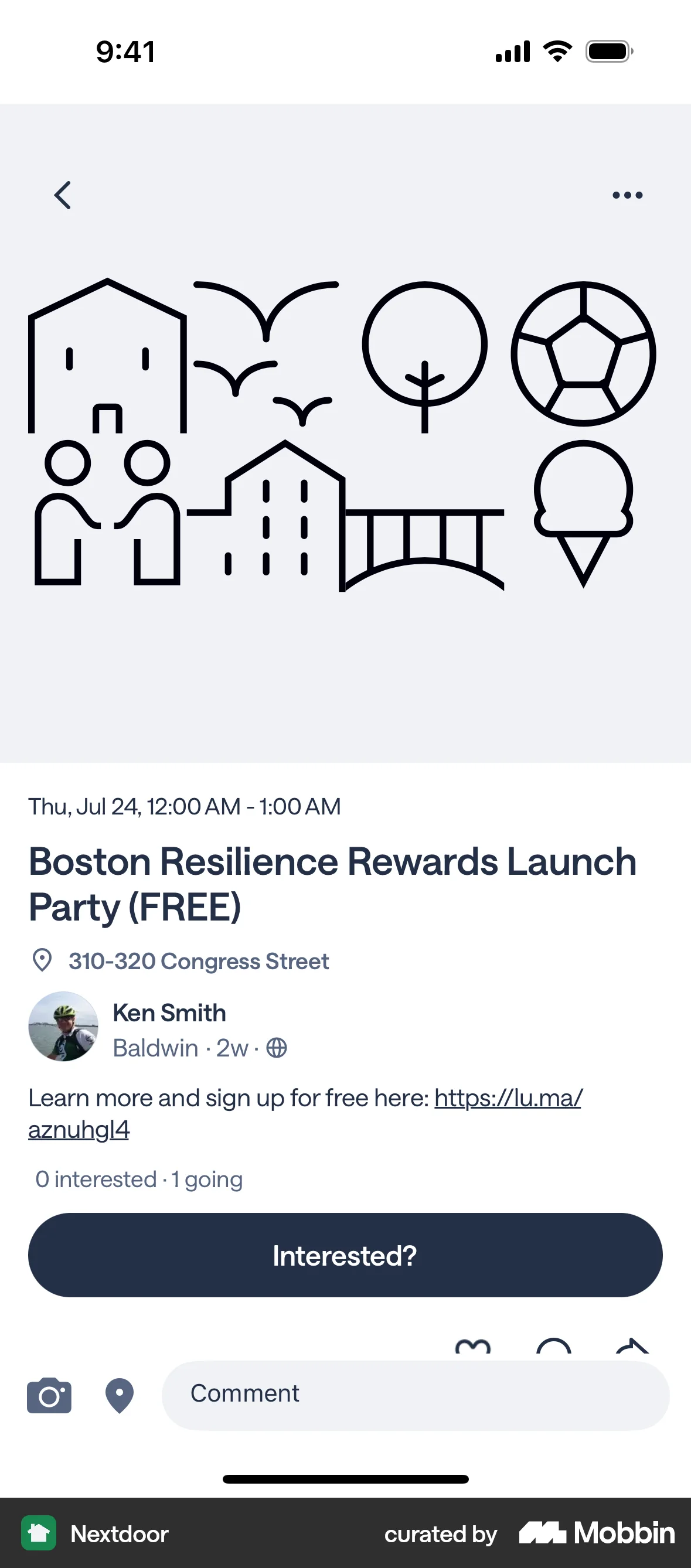 Nextdoor iOS Date & Time screen