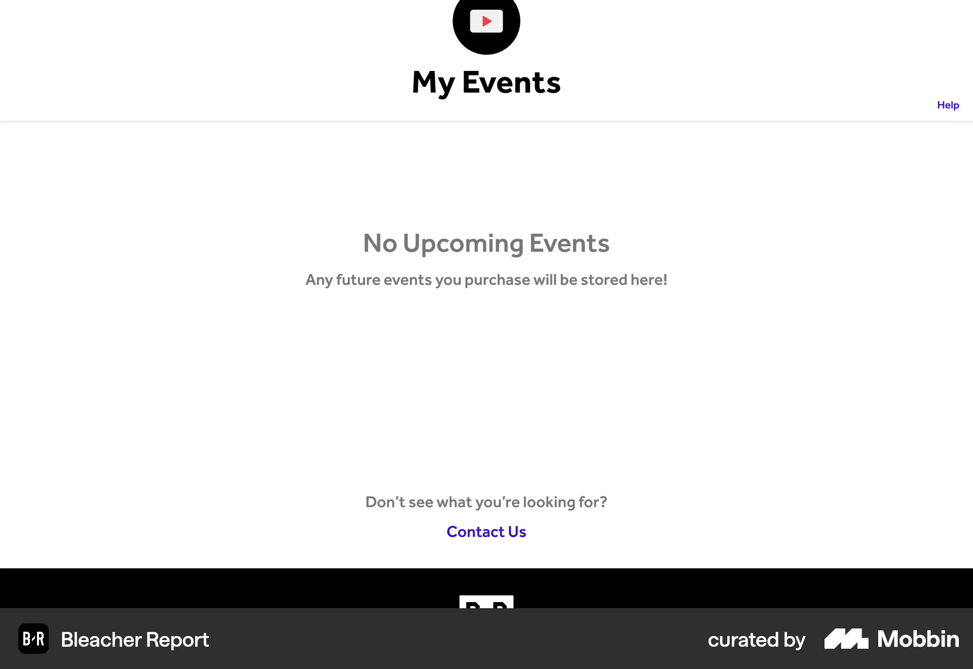 Bleacher Report Web Sports App screen