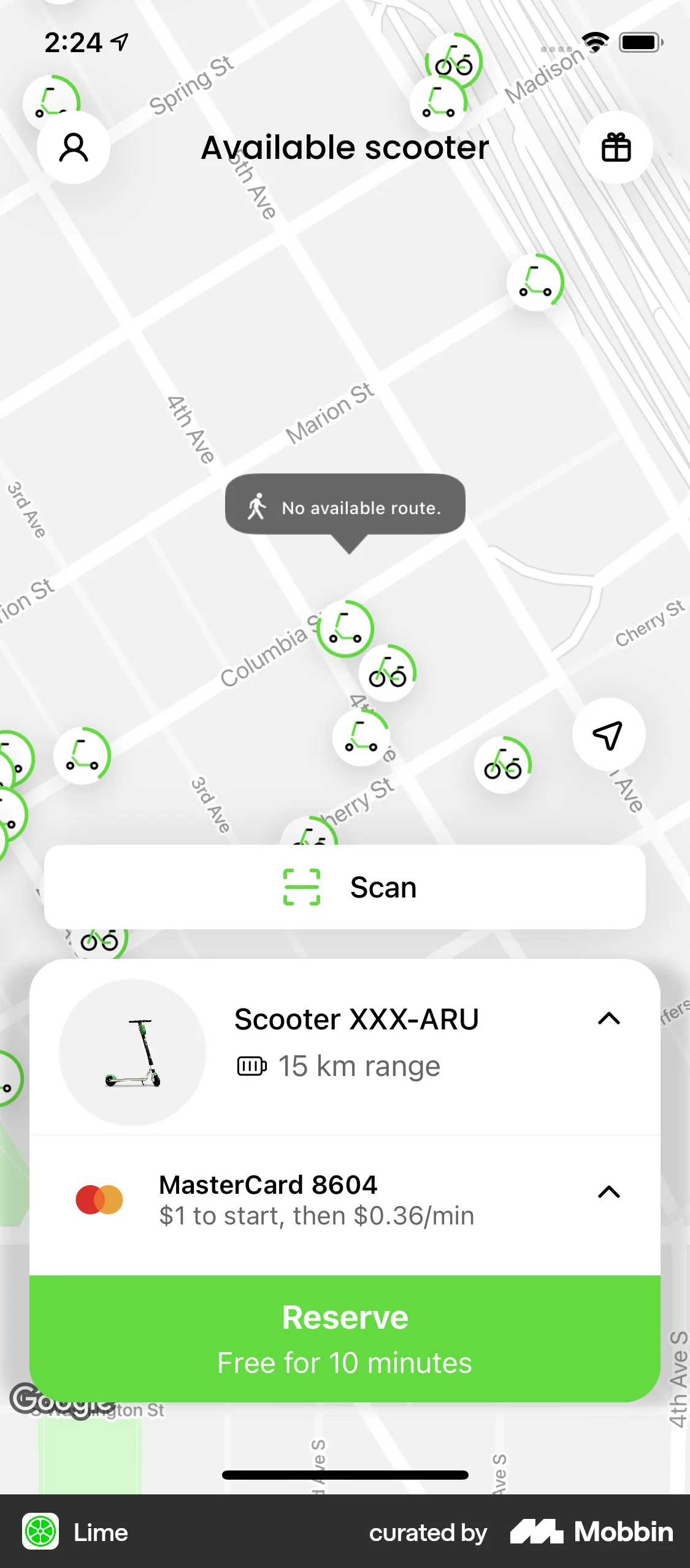 Lime iOS screen containing Tooltip UI element