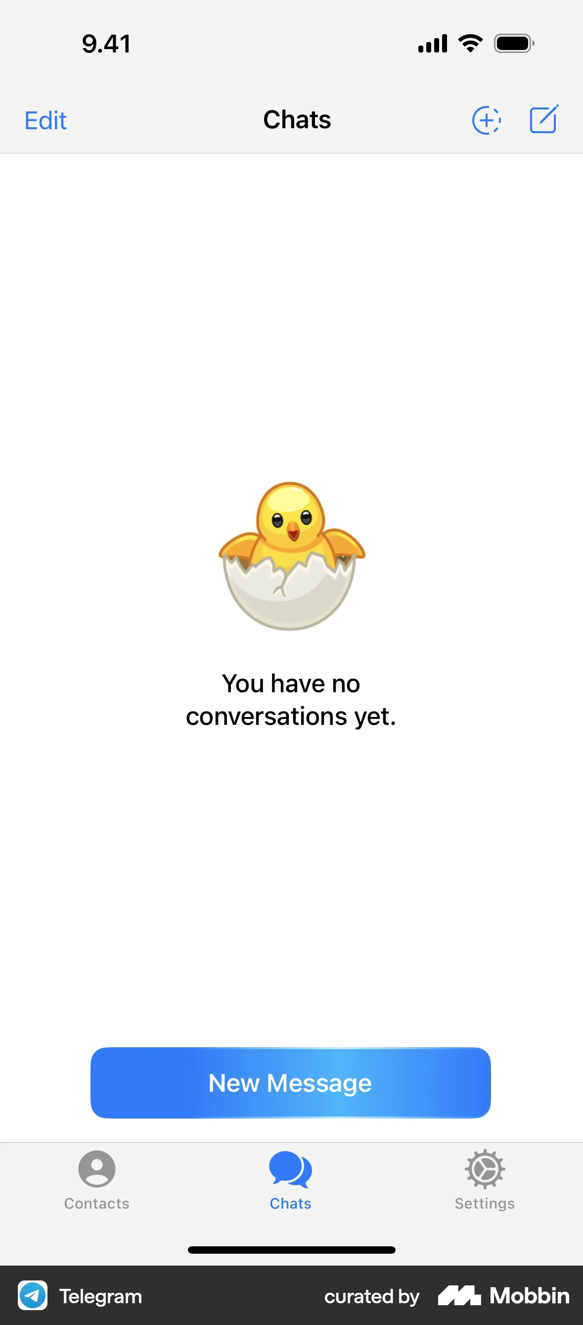 Telegram iOS Emails & Messages screen