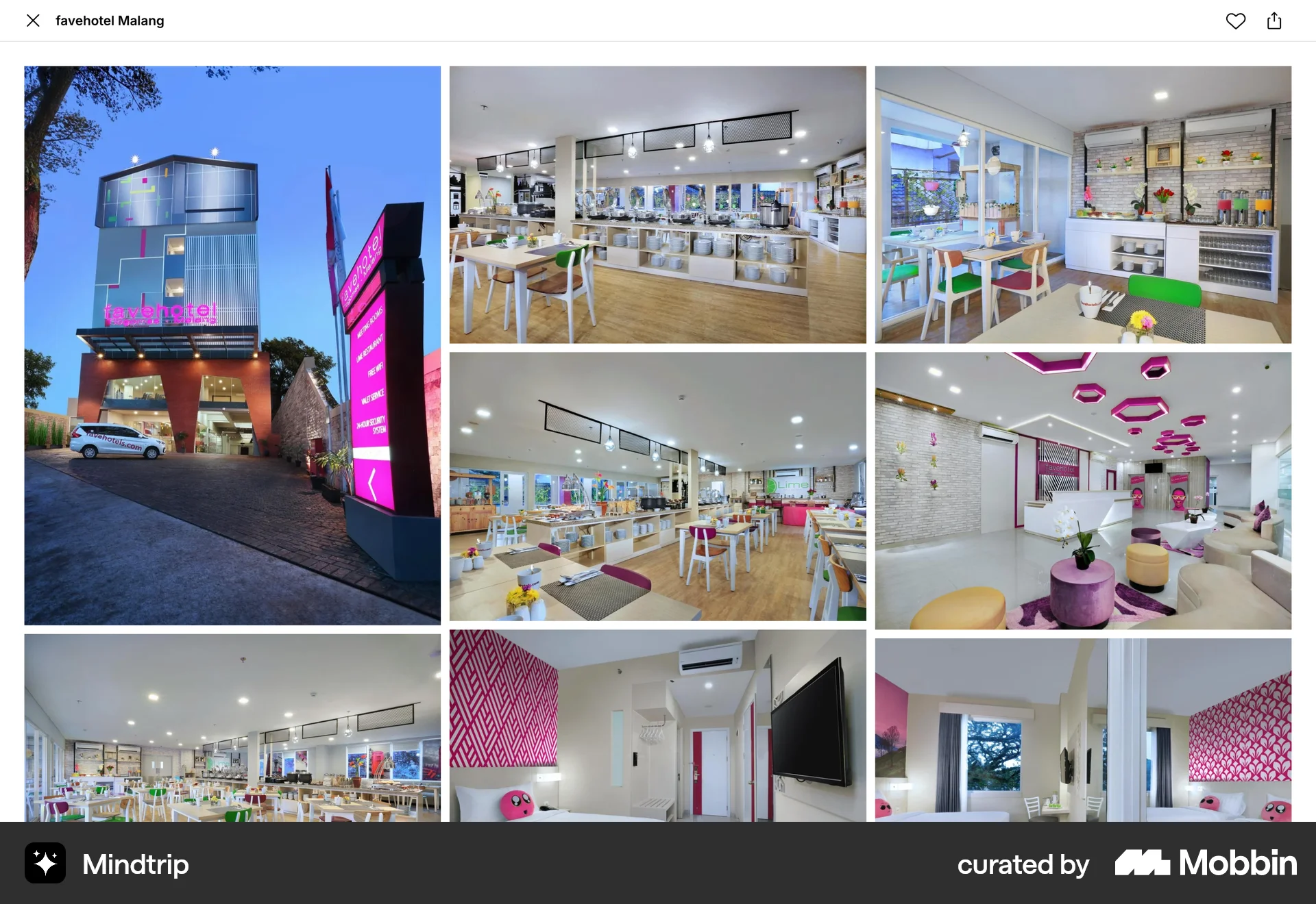 Mindtrip Web screen containing Top Navigation Bar UI element