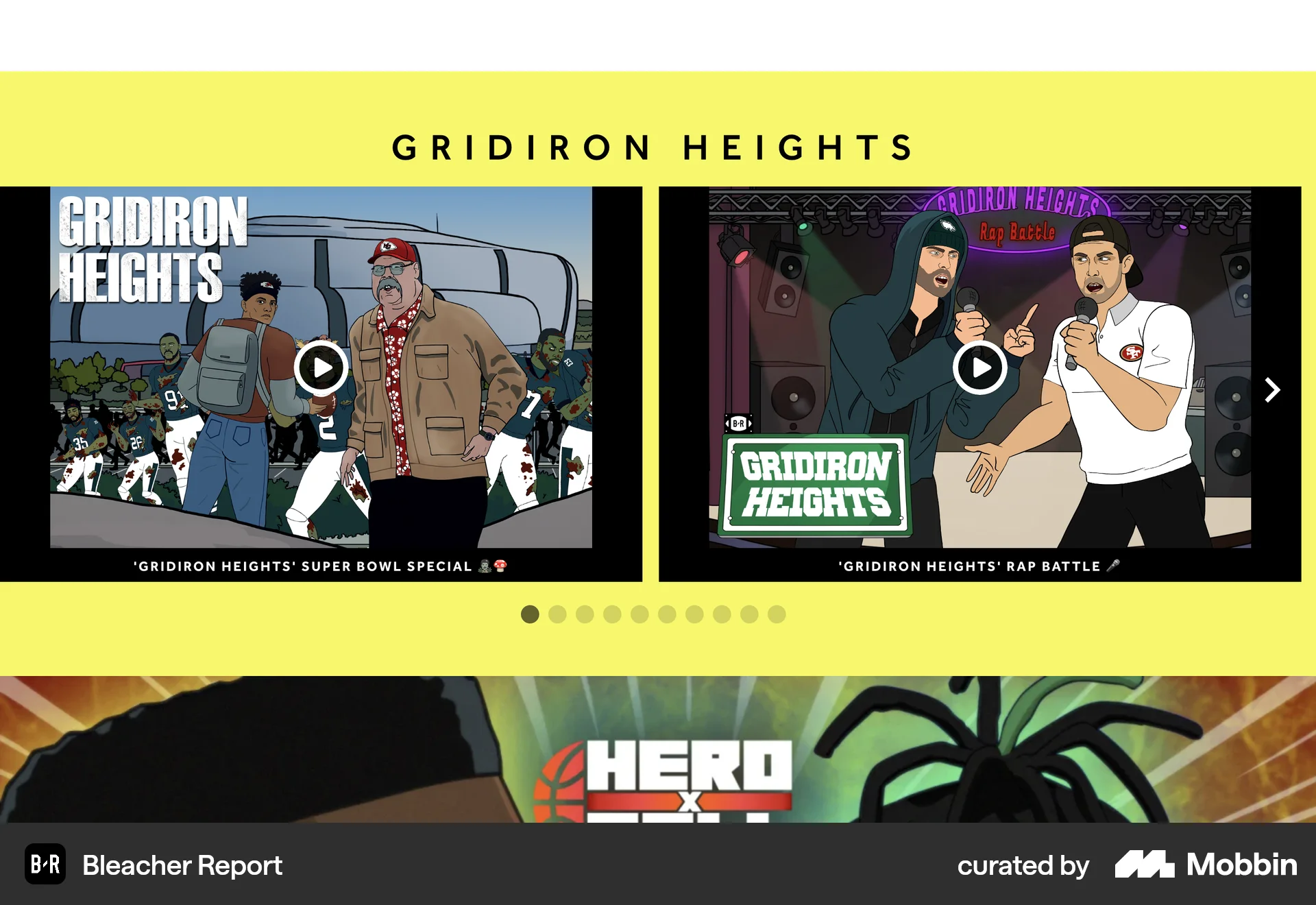 Bleacher Report Web Sports App screen