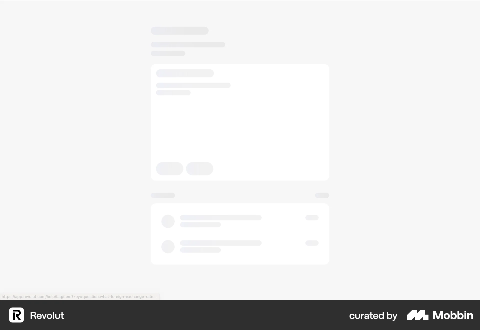 Revolut Web screen containing Skeleton UI element