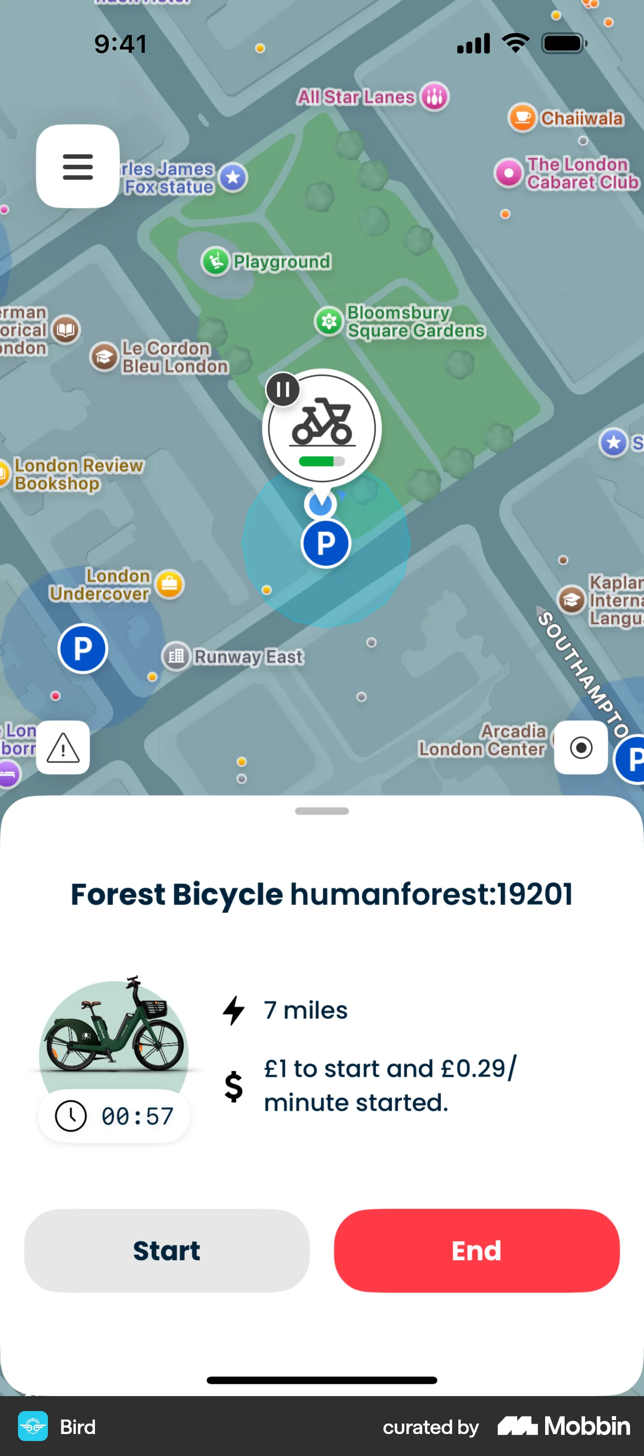Bird iOS Pricing screen