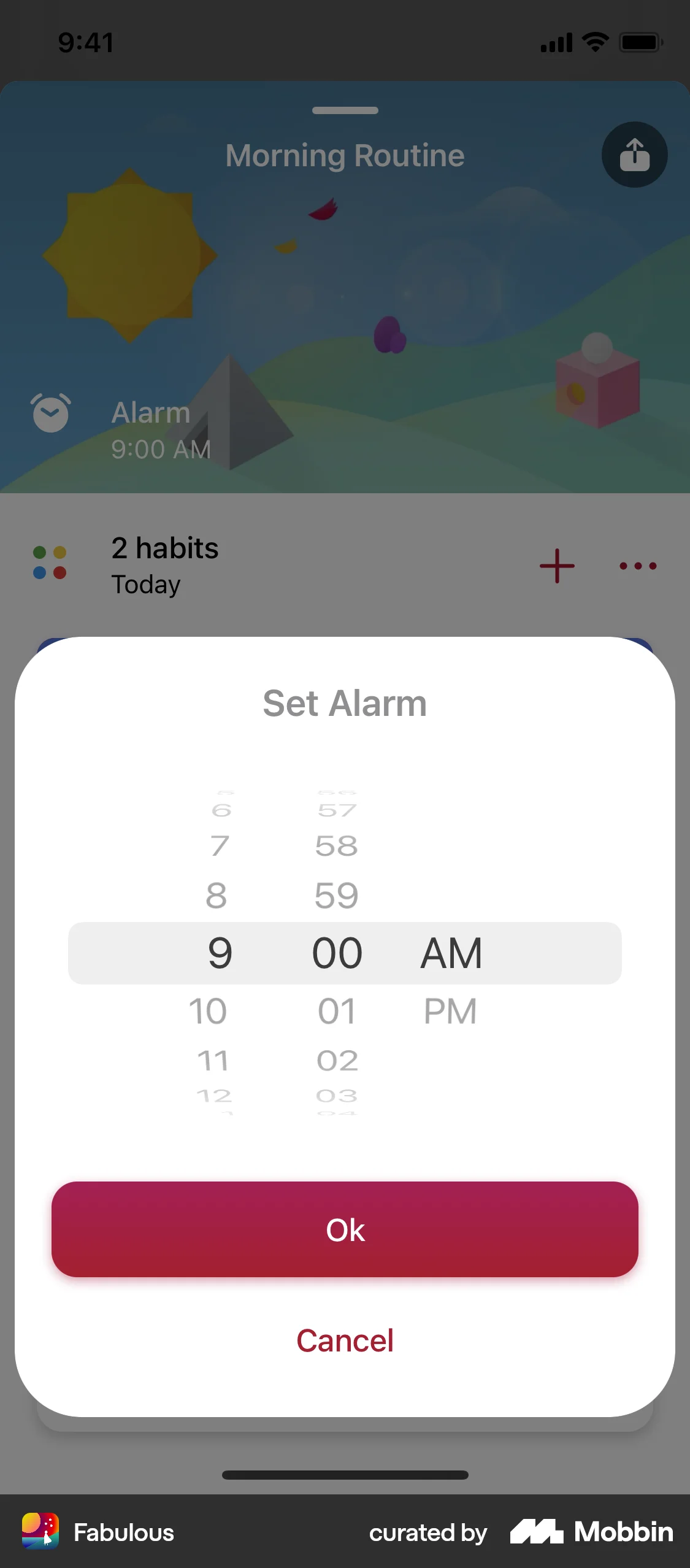 Fabulous iOS Reminder screen