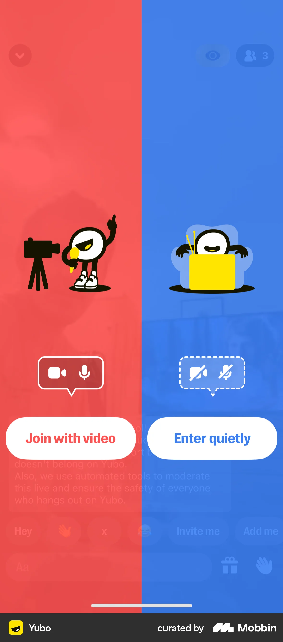 Yubo iOS Guided Tour & Tutorial screen