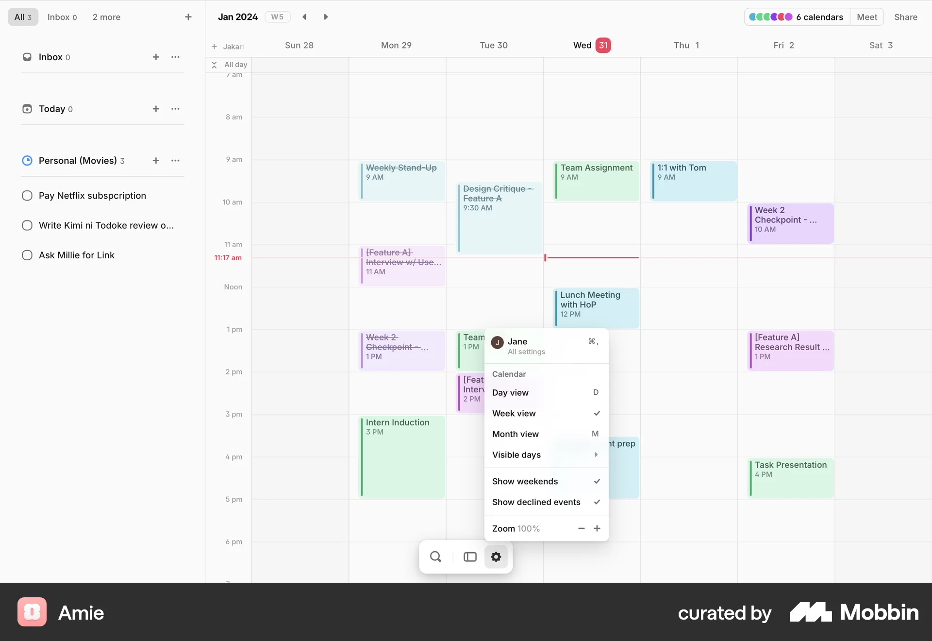 Amie Web screen containing Keyboard Key UI element