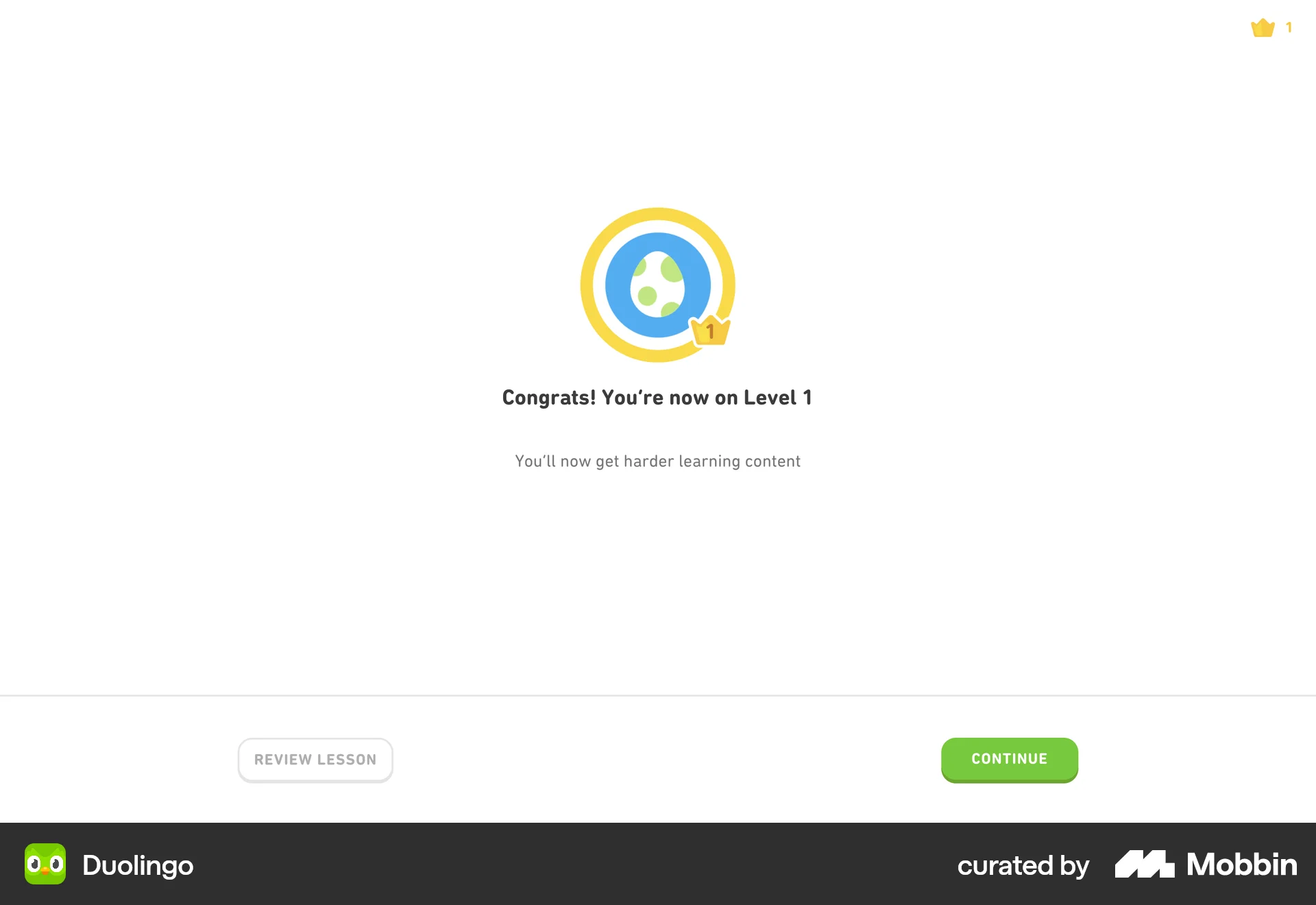 Duolingo Web Achievements & Awards screen