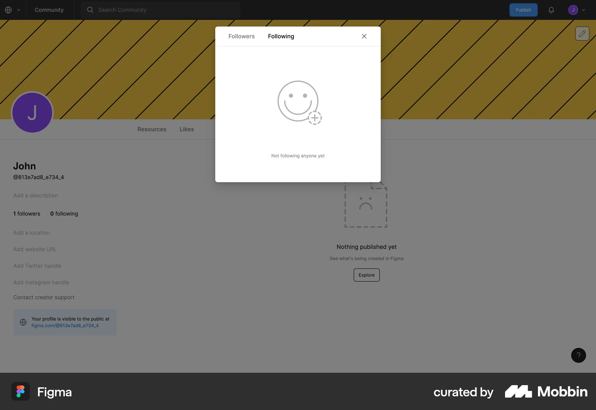Figma Web Followers & Following screen