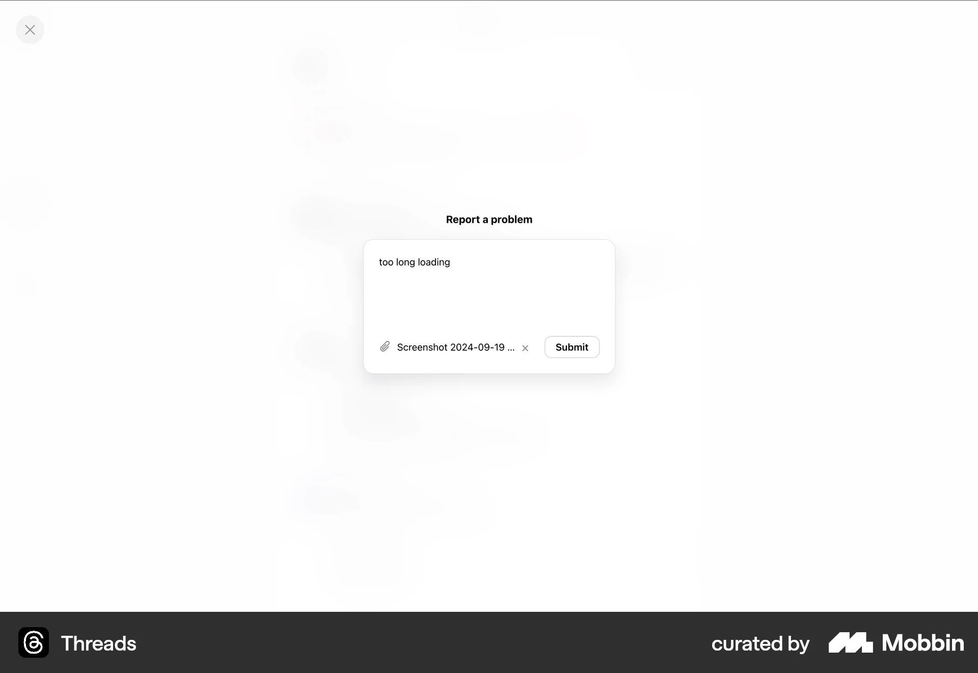 Threads Web Flag & Report screen